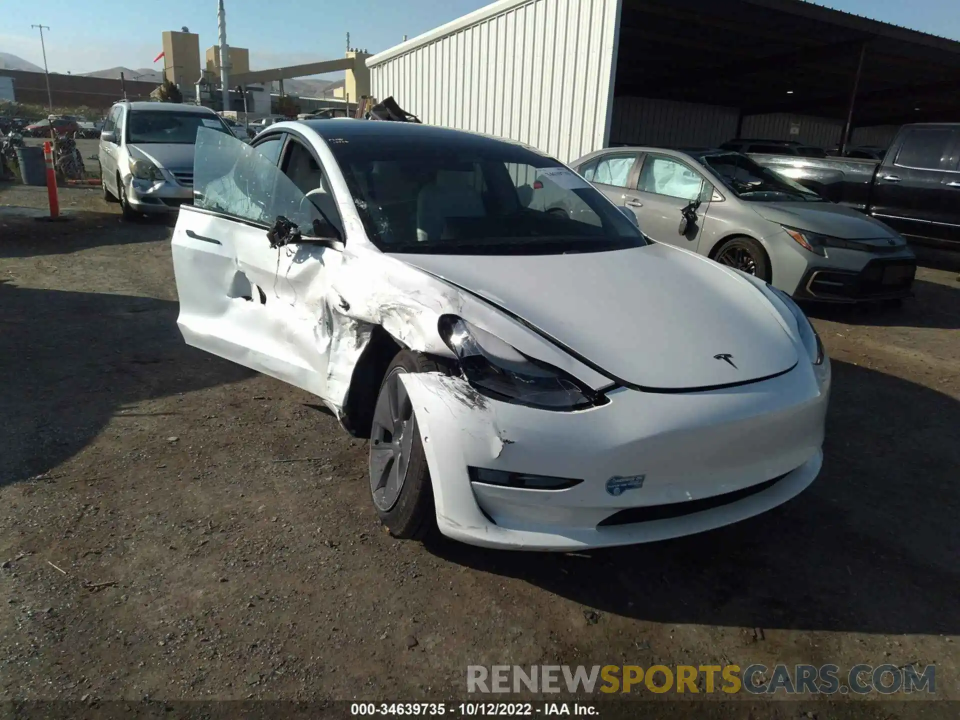 1 Photograph of a damaged car 5YJ3E1EB6MF925792 TESLA MODEL 3 2021