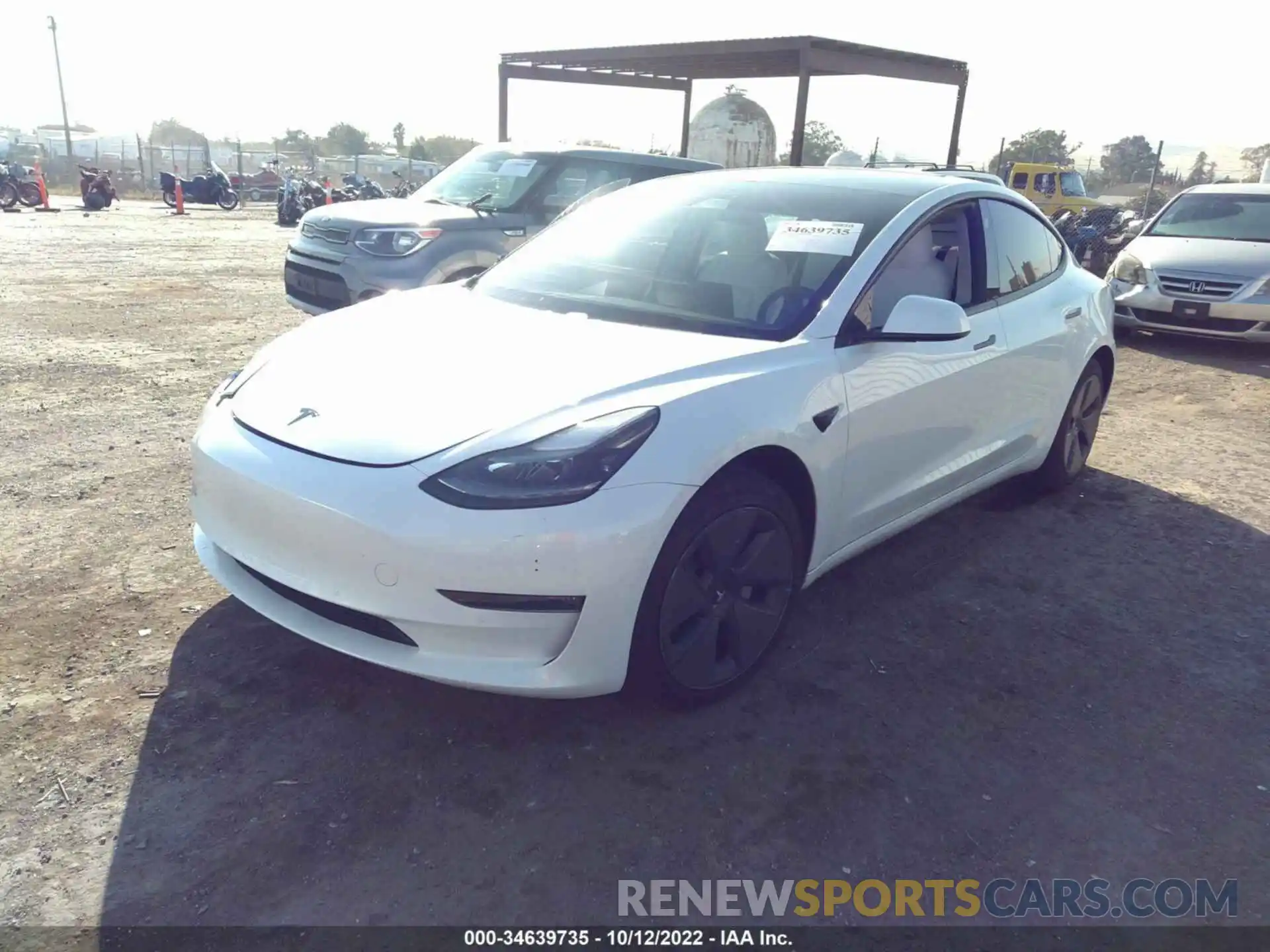 2 Photograph of a damaged car 5YJ3E1EB6MF925792 TESLA MODEL 3 2021