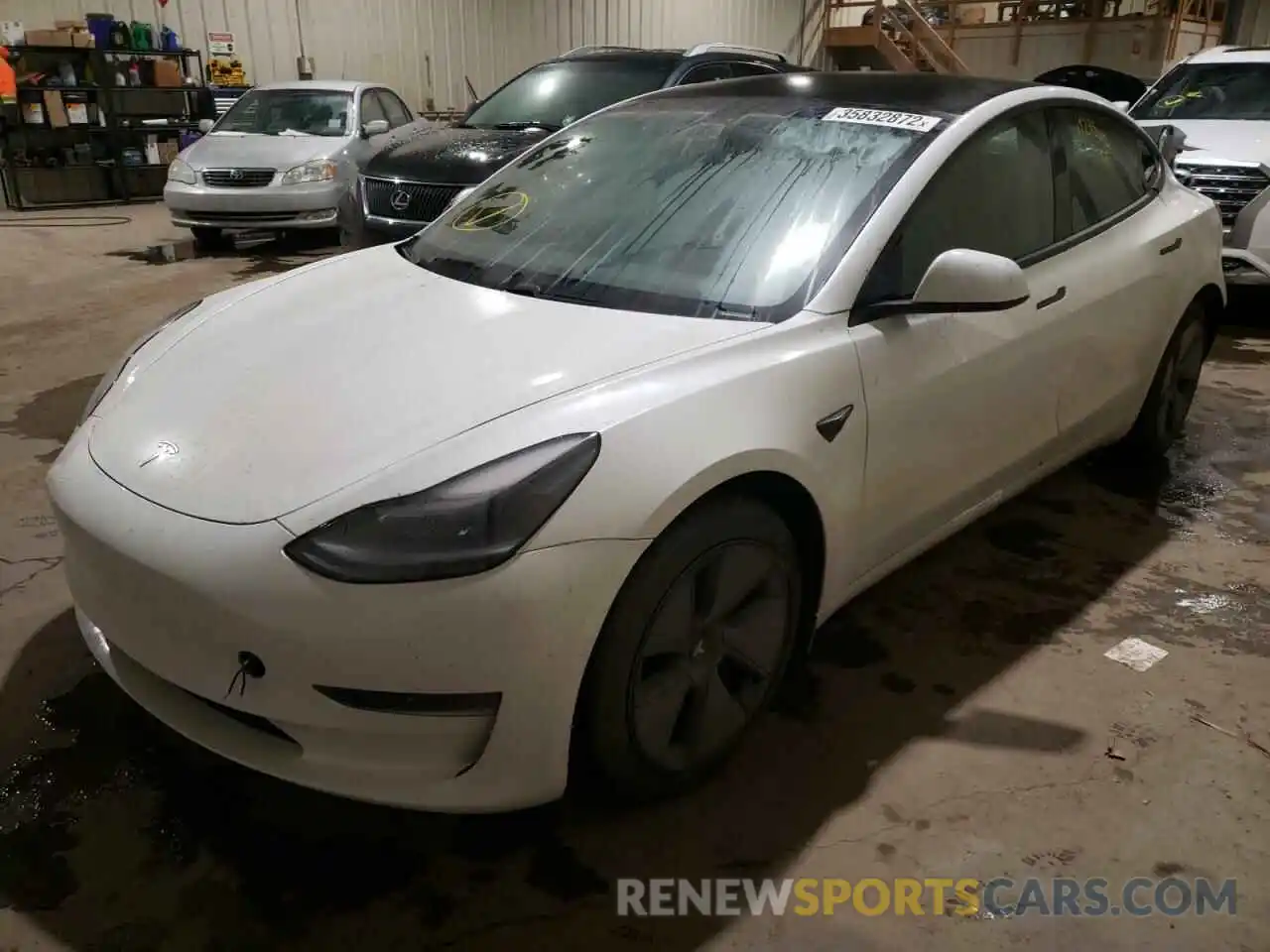 2 Photograph of a damaged car 5YJ3E1EB6MF979464 TESLA MODEL 3 2021