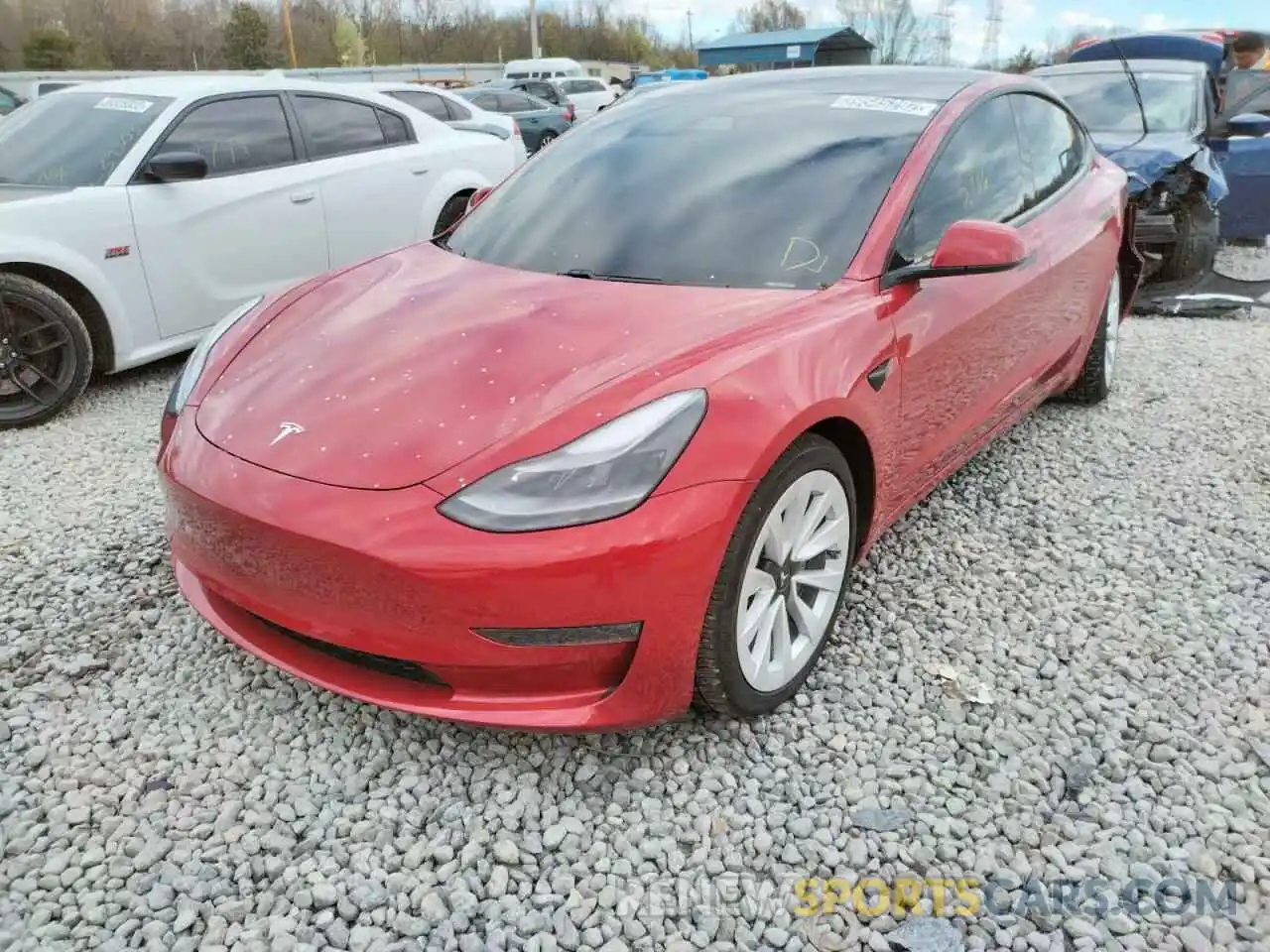 2 Photograph of a damaged car 5YJ3E1EB6MF980386 TESLA MODEL 3 2021