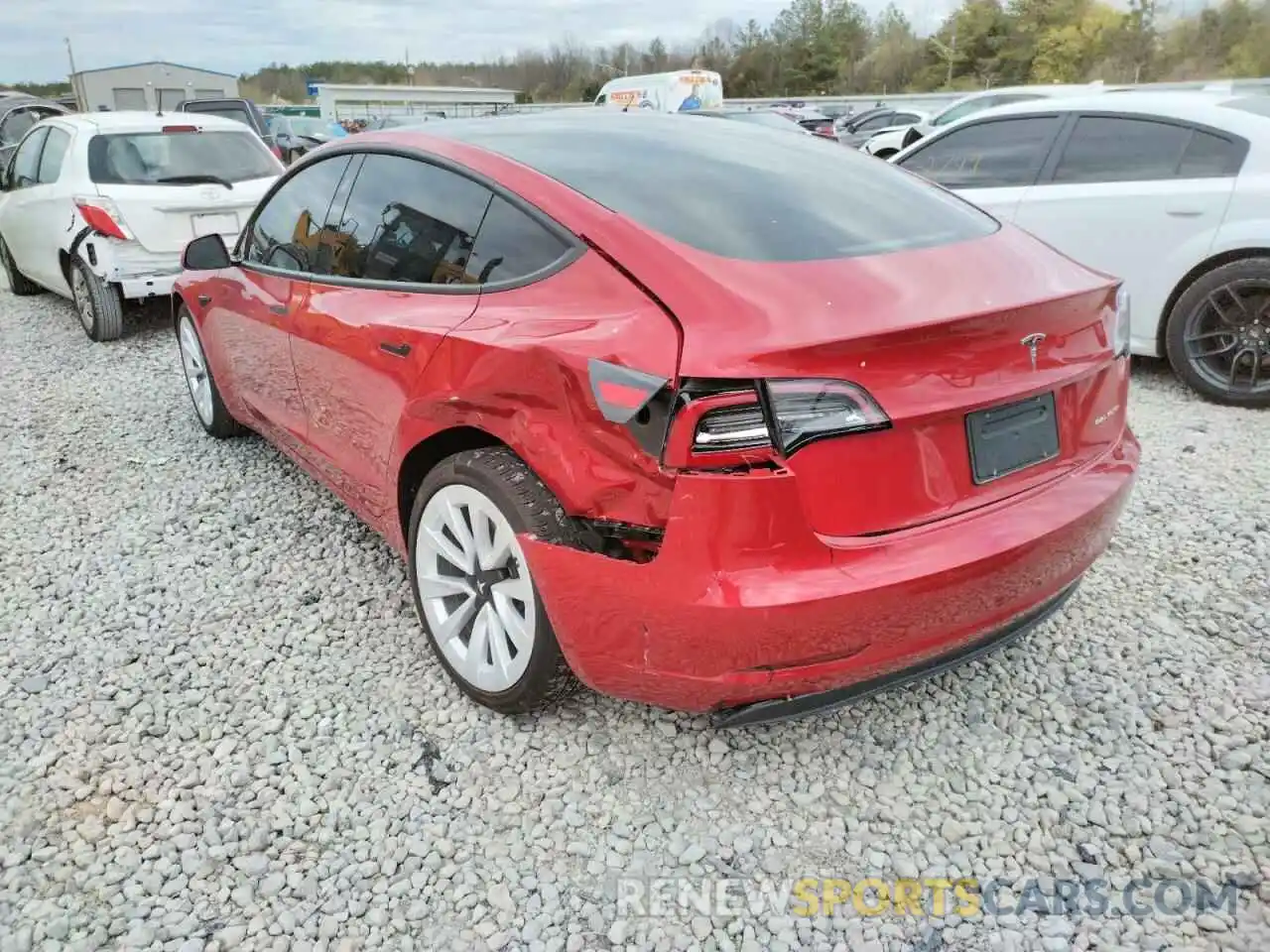 3 Фотография поврежденного автомобиля 5YJ3E1EB6MF980386 TESLA MODEL 3 2021