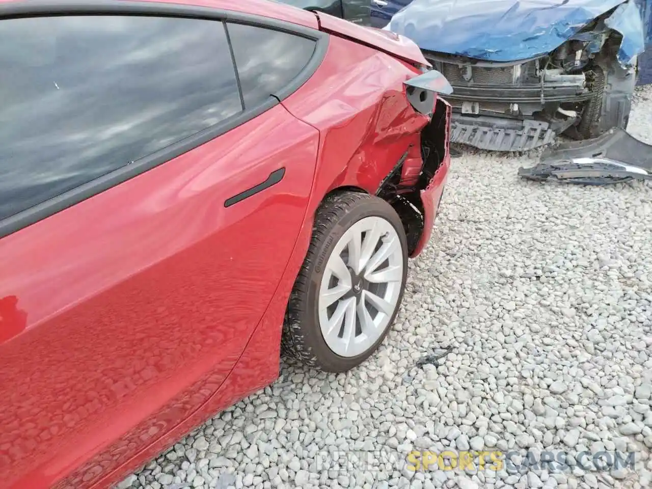 9 Photograph of a damaged car 5YJ3E1EB6MF980386 TESLA MODEL 3 2021