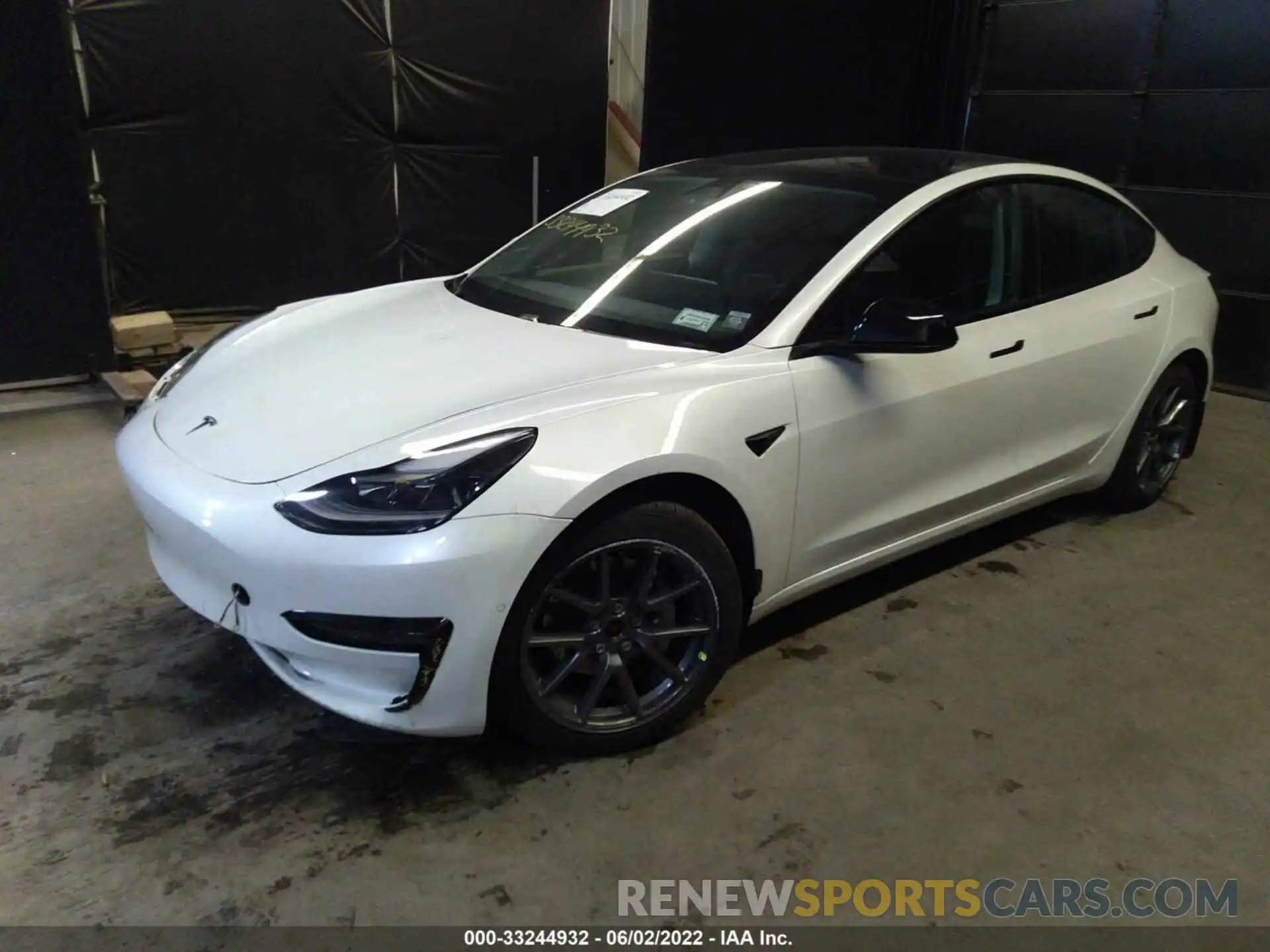 2 Photograph of a damaged car 5YJ3E1EB6MF992750 TESLA MODEL 3 2021