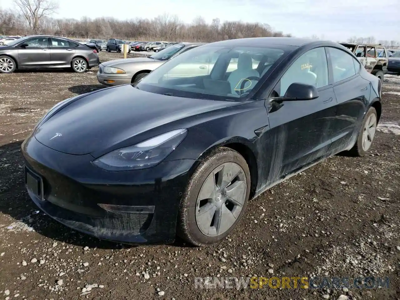 2 Photograph of a damaged car 5YJ3E1EB7MF013253 TESLA MODEL 3 2021