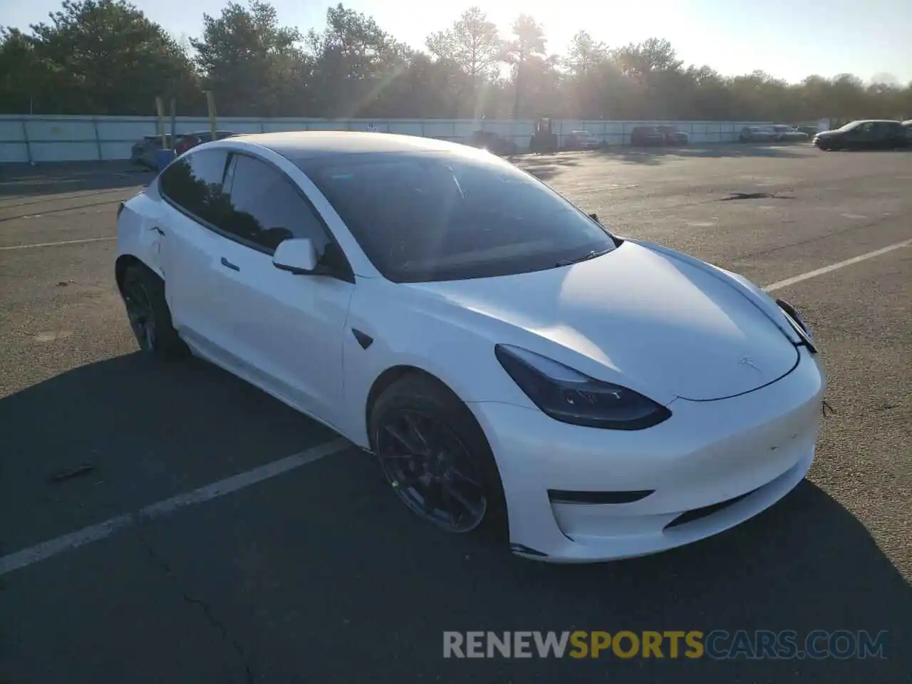 1 Photograph of a damaged car 5YJ3E1EB7MF034149 TESLA MODEL 3 2021