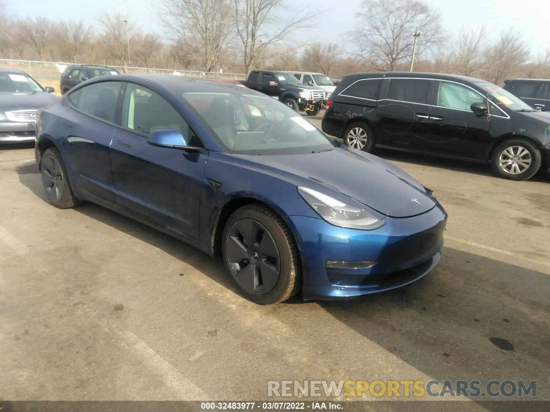 1 Фотография поврежденного автомобиля 5YJ3E1EB7MF044471 TESLA MODEL 3 2021