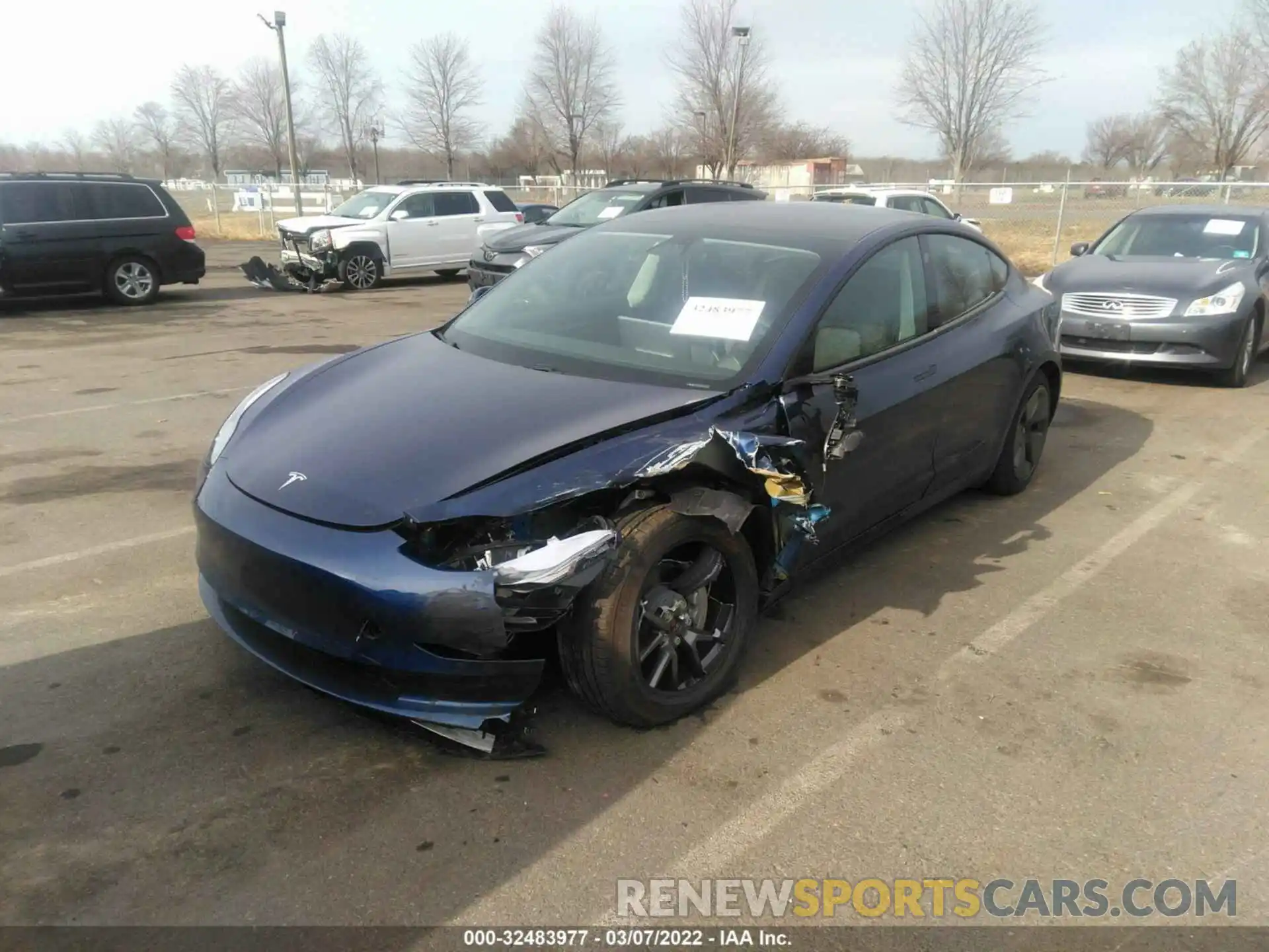 2 Photograph of a damaged car 5YJ3E1EB7MF044471 TESLA MODEL 3 2021