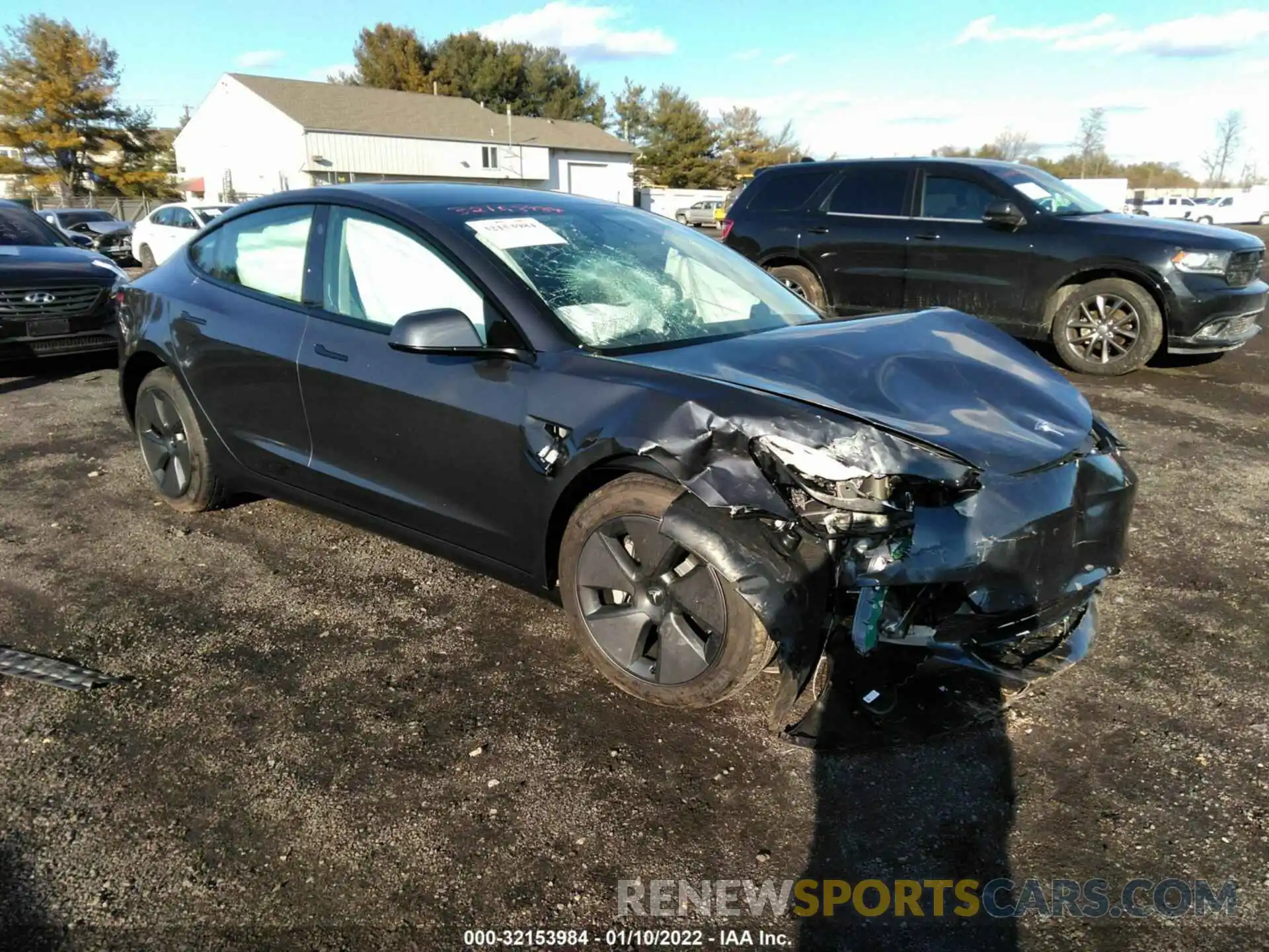 1 Photograph of a damaged car 5YJ3E1EB7MF054904 TESLA MODEL 3 2021