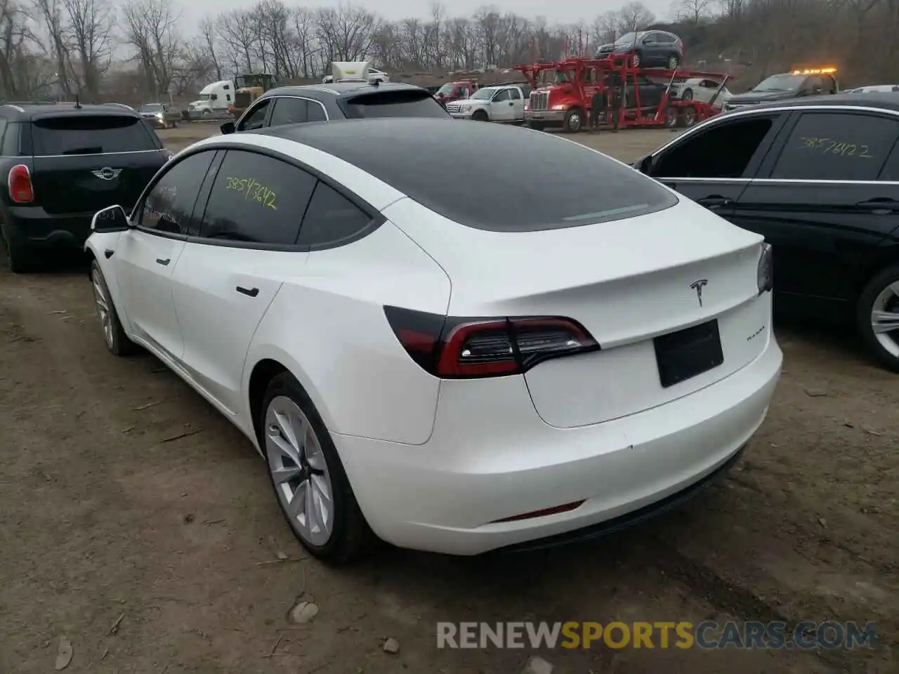 3 Фотография поврежденного автомобиля 5YJ3E1EB7MF060489 TESLA MODEL 3 2021