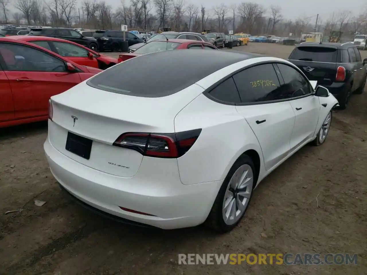 4 Фотография поврежденного автомобиля 5YJ3E1EB7MF060489 TESLA MODEL 3 2021