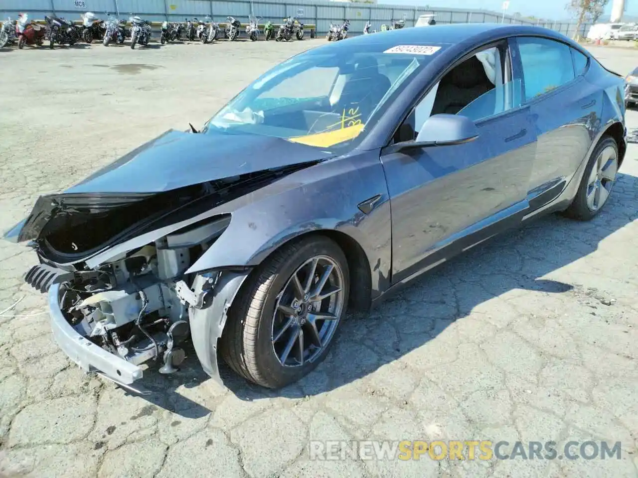 2 Photograph of a damaged car 5YJ3E1EB7MF071959 TESLA MODEL 3 2021