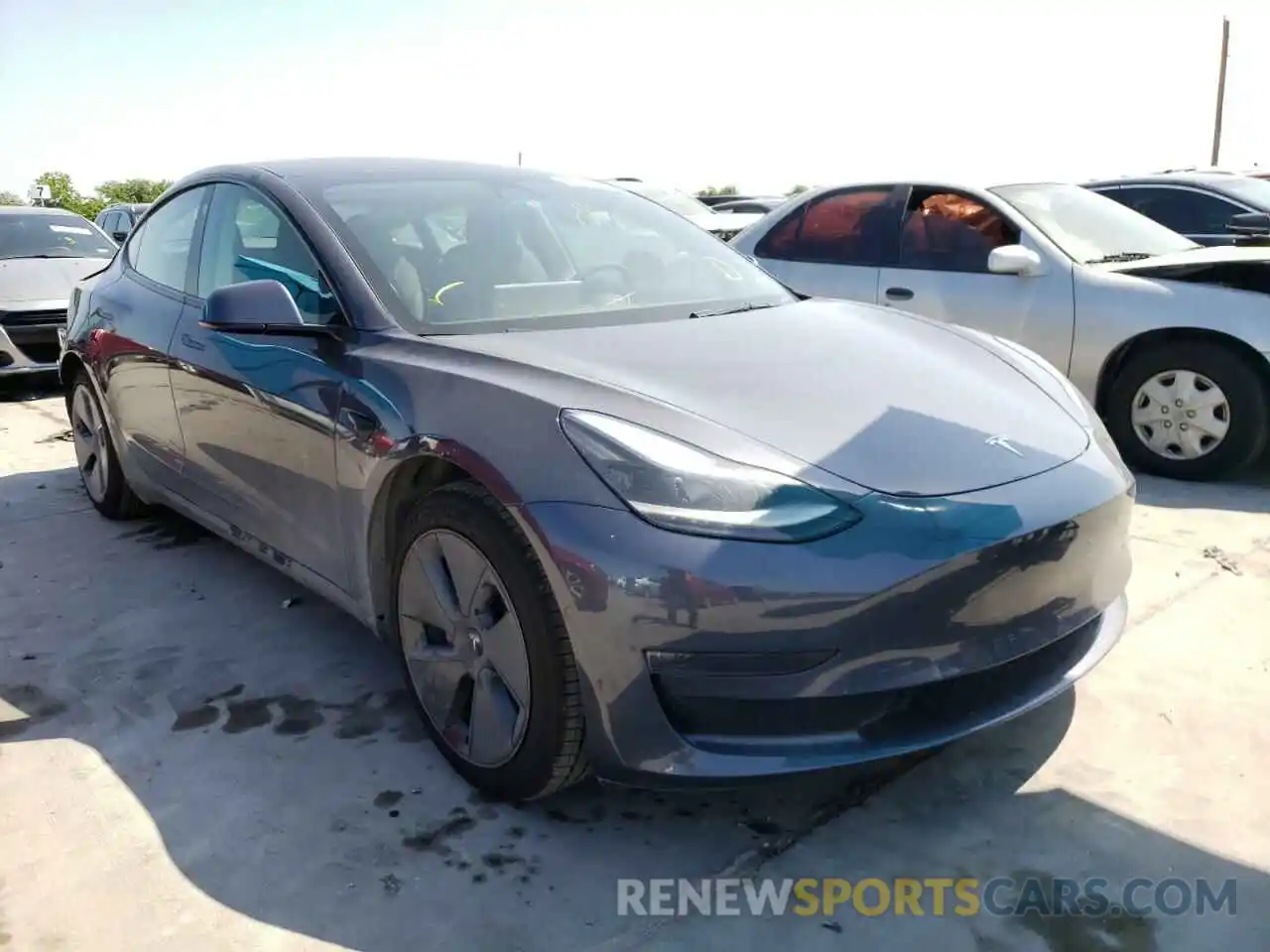 1 Фотография поврежденного автомобиля 5YJ3E1EB7MF097199 TESLA MODEL 3 2021