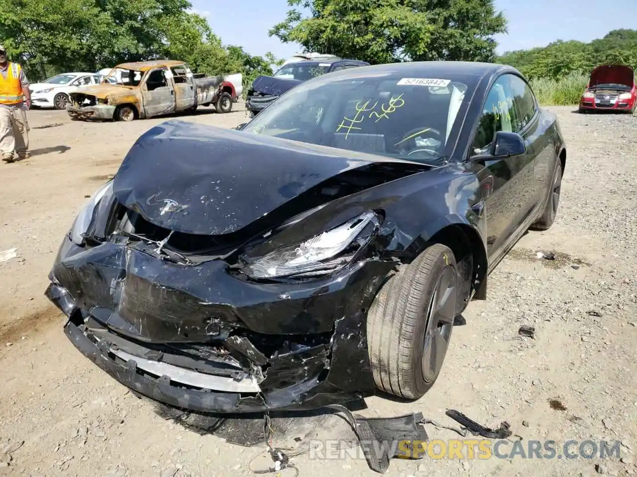 9 Фотография поврежденного автомобиля 5YJ3E1EB7MF836698 TESLA MODEL 3 2021