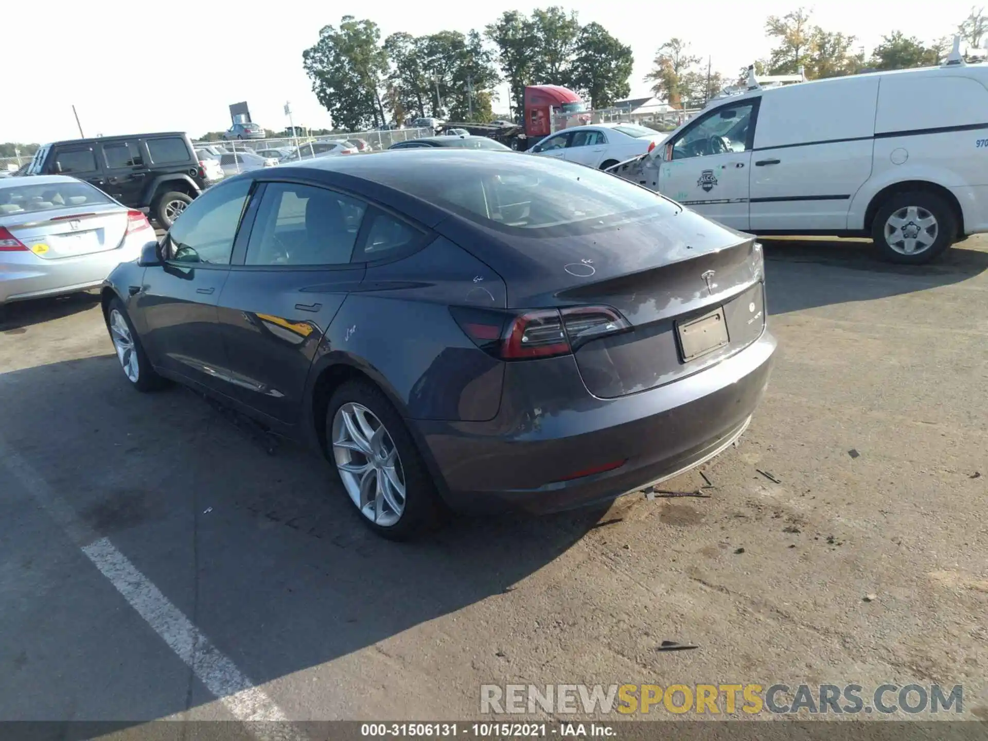 3 Photograph of a damaged car 5YJ3E1EB7MF850262 TESLA MODEL 3 2021