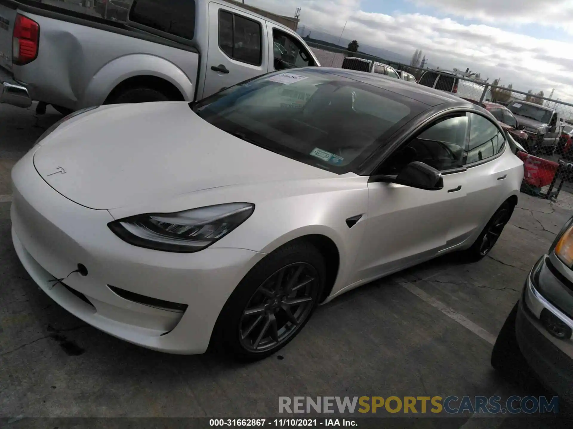 2 Фотография поврежденного автомобиля 5YJ3E1EB7MF852903 TESLA MODEL 3 2021