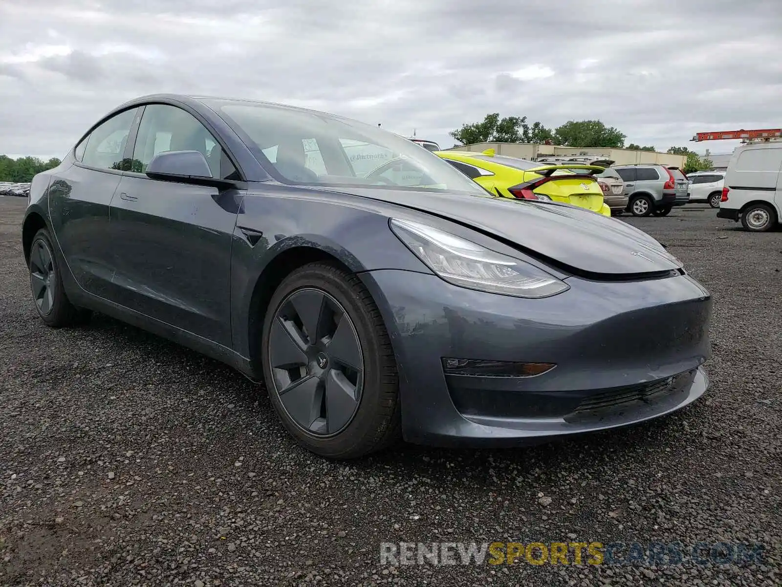 1 Photograph of a damaged car 5YJ3E1EB7MF853212 TESLA MODEL 3 2021