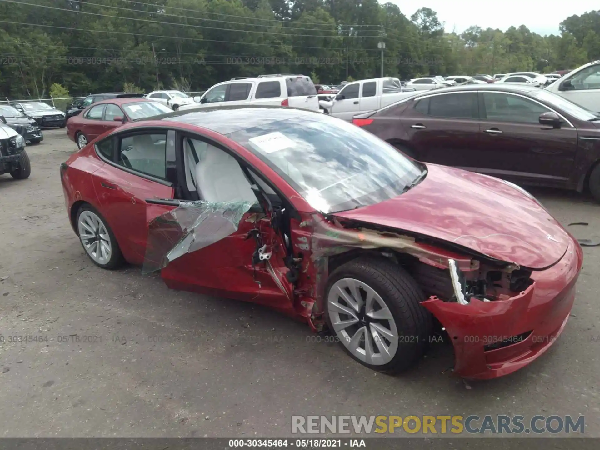 1 Photograph of a damaged car 5YJ3E1EB7MF862394 TESLA MODEL 3 2021