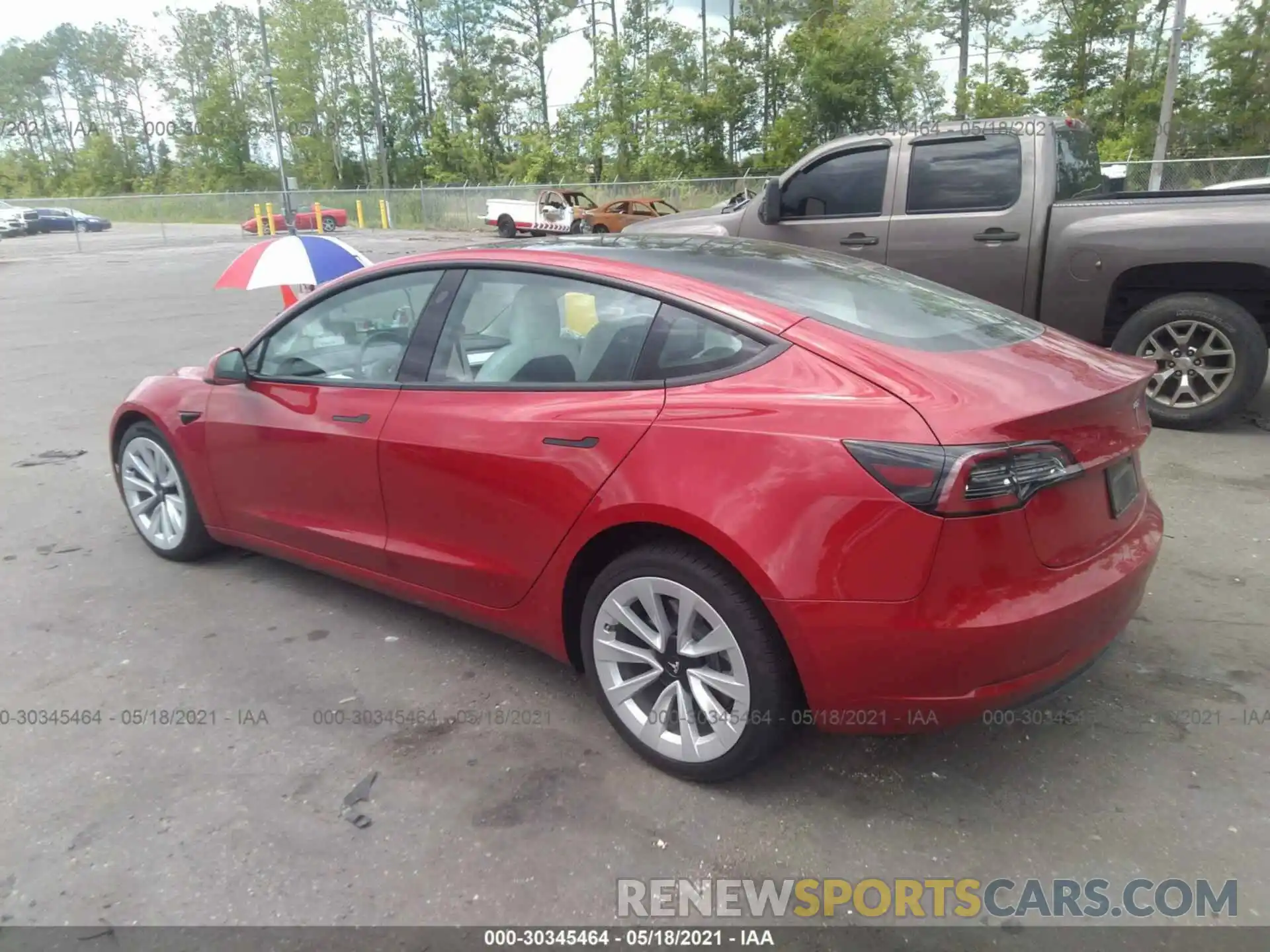 3 Photograph of a damaged car 5YJ3E1EB7MF862394 TESLA MODEL 3 2021