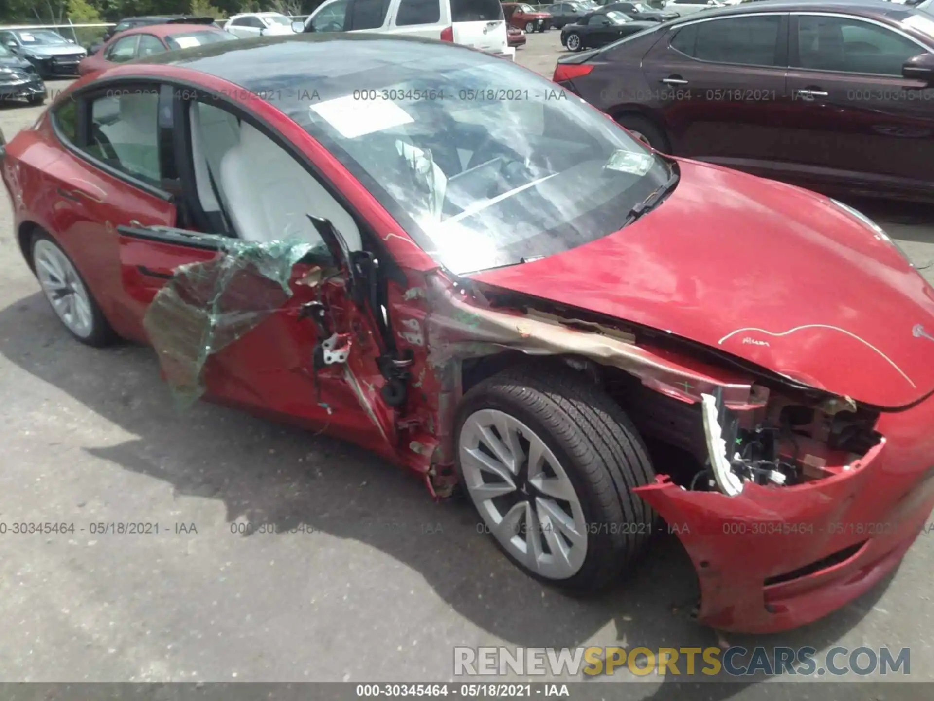 6 Photograph of a damaged car 5YJ3E1EB7MF862394 TESLA MODEL 3 2021