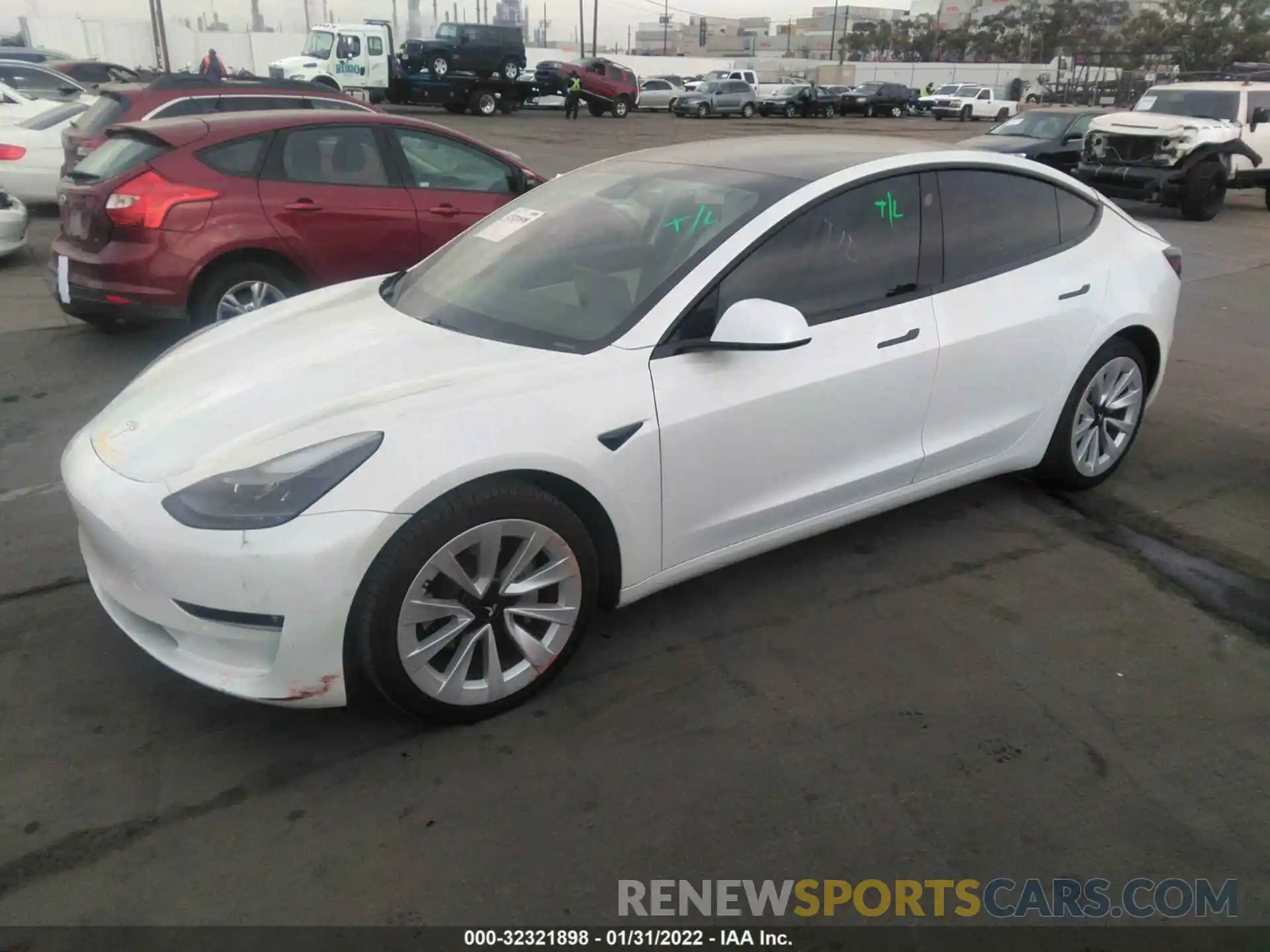 2 Фотография поврежденного автомобиля 5YJ3E1EB7MF868910 TESLA MODEL 3 2021