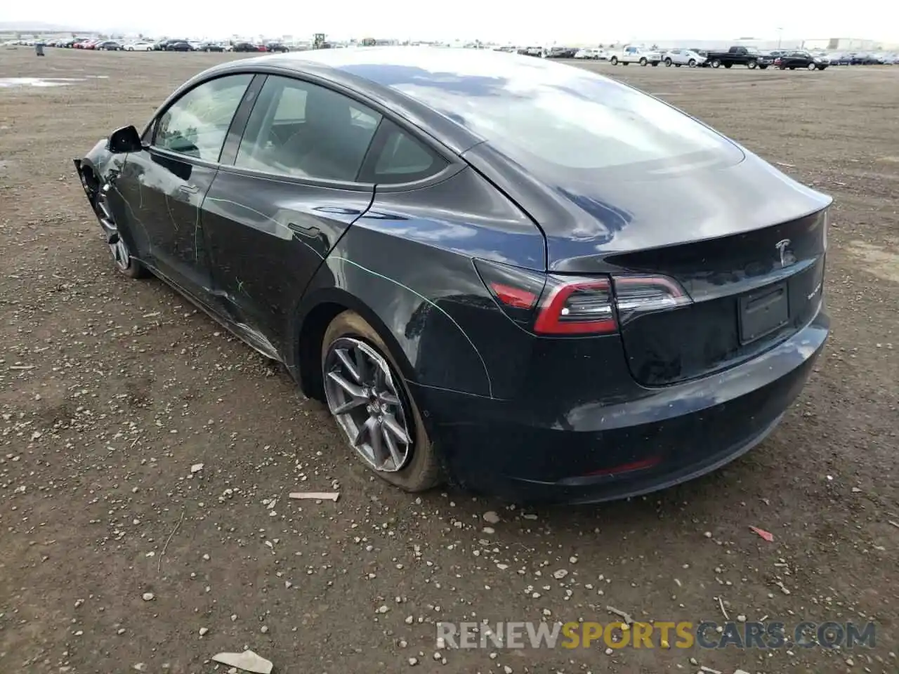 3 Photograph of a damaged car 5YJ3E1EB7MF877204 TESLA MODEL 3 2021