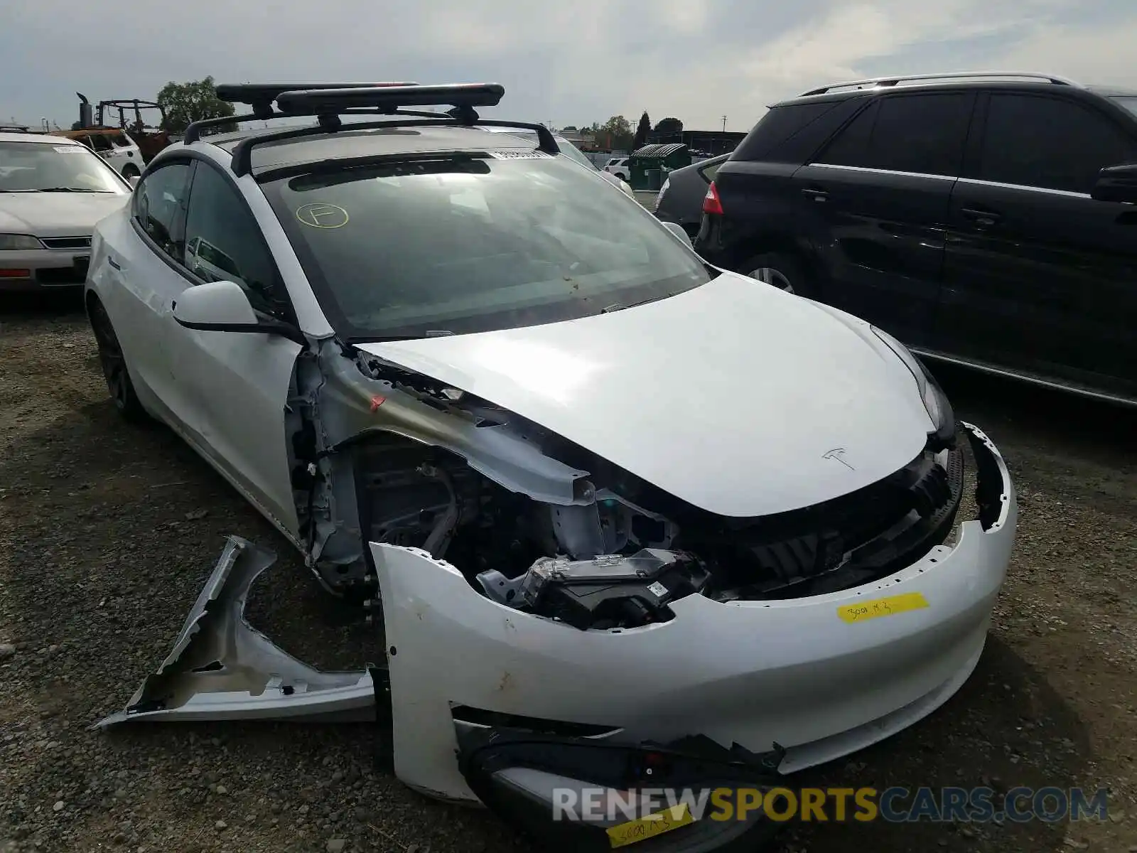 1 Photograph of a damaged car 5YJ3E1EB7MF878983 TESLA MODEL 3 2021