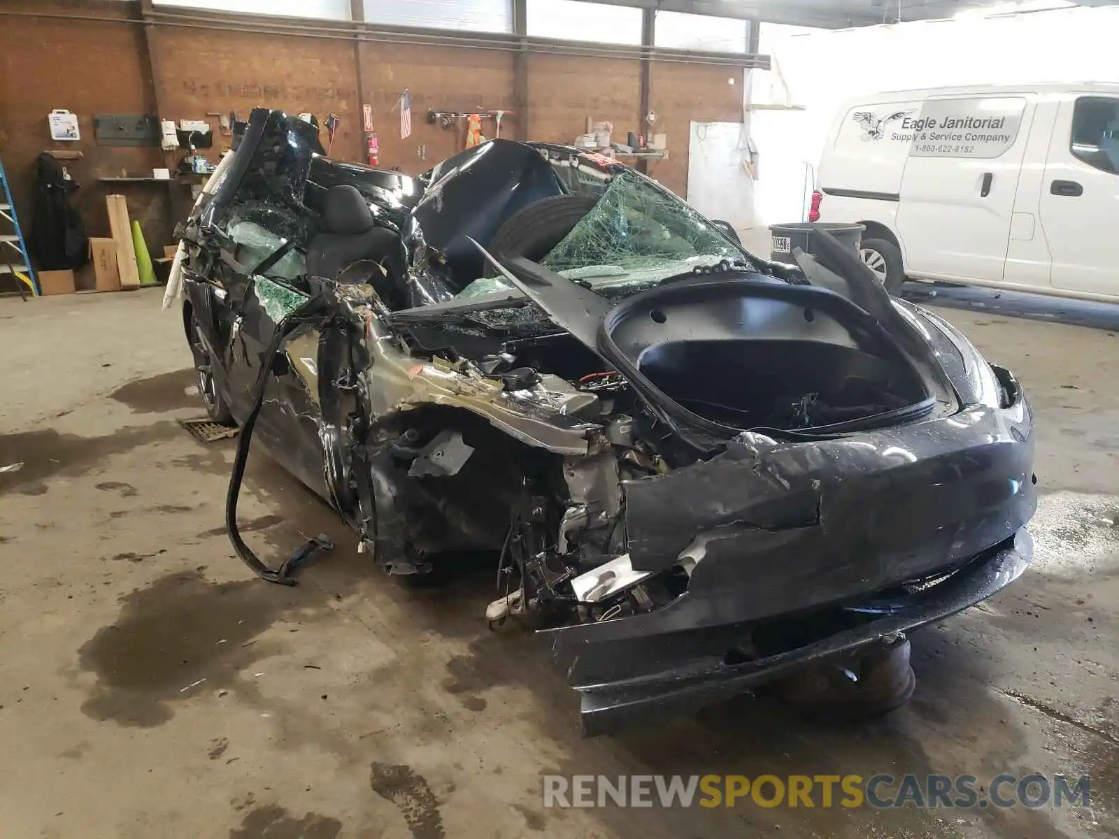 1 Photograph of a damaged car 5YJ3E1EB7MF901940 TESLA MODEL 3 2021