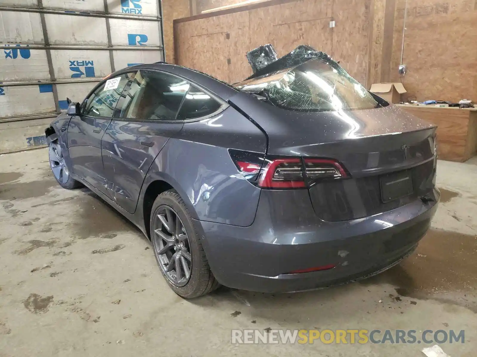 3 Photograph of a damaged car 5YJ3E1EB7MF901940 TESLA MODEL 3 2021