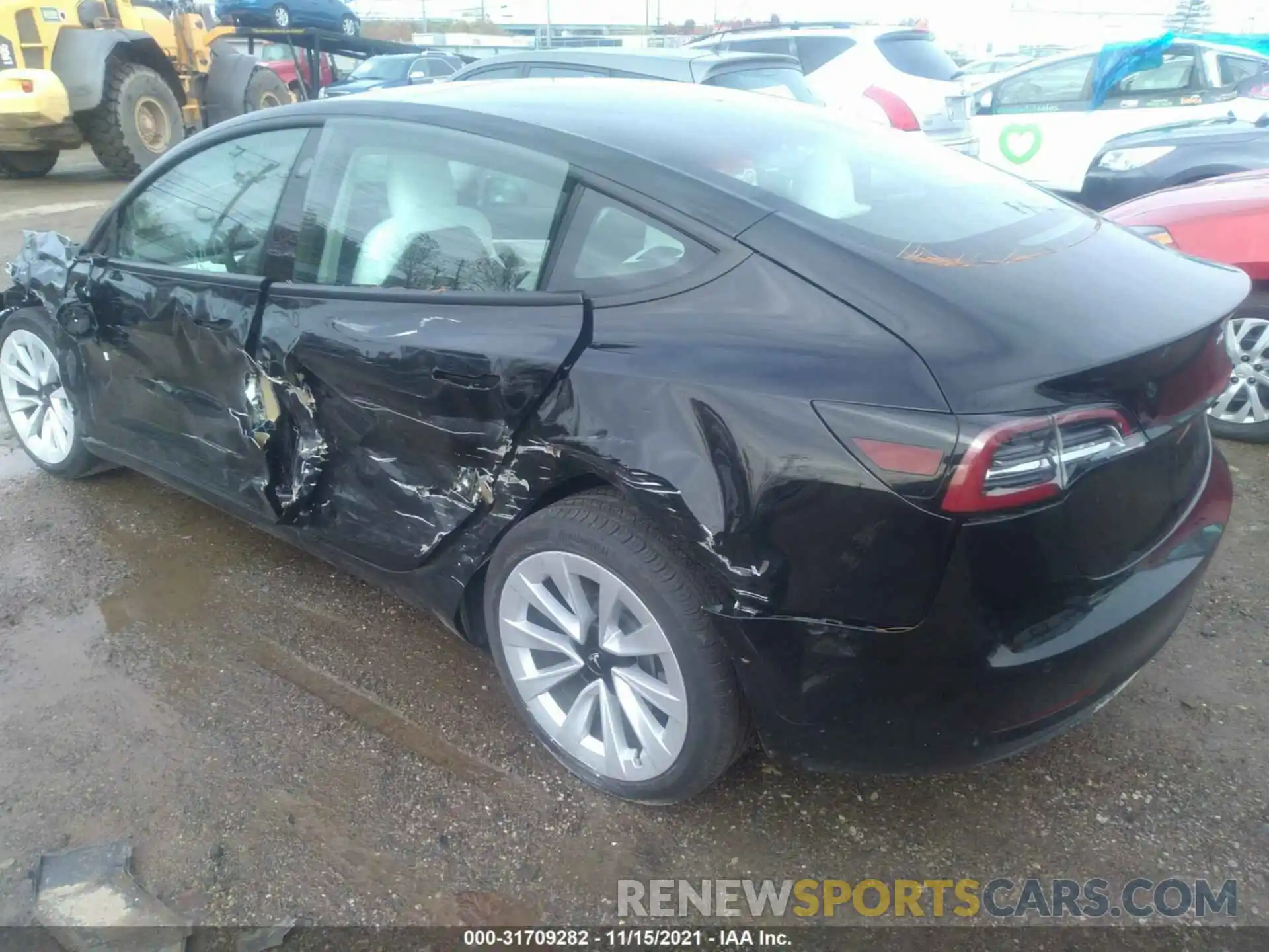 3 Photograph of a damaged car 5YJ3E1EB7MF903008 TESLA MODEL 3 2021