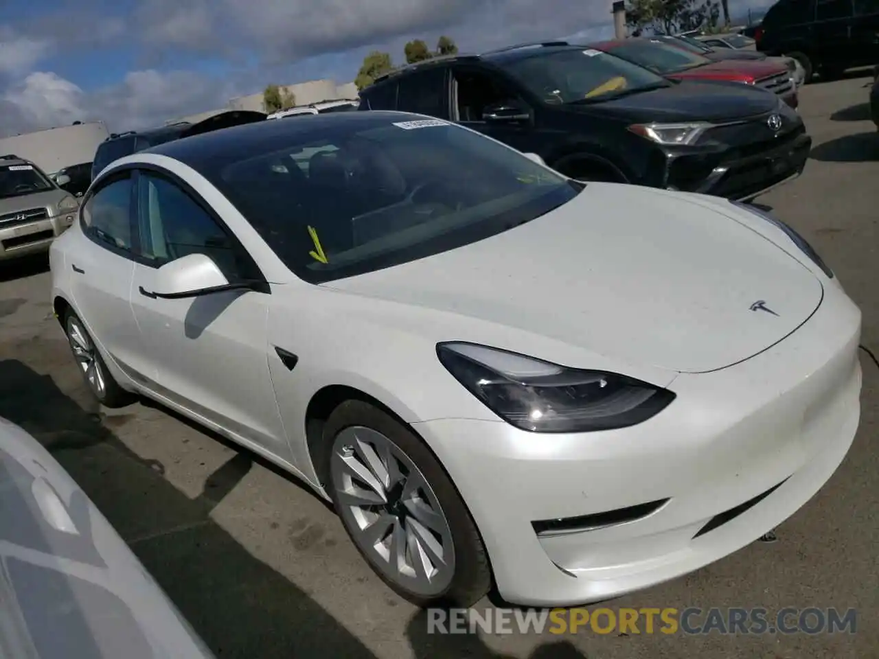 1 Photograph of a damaged car 5YJ3E1EB7MF916583 TESLA MODEL 3 2021