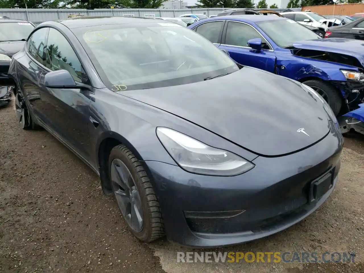 1 Фотография поврежденного автомобиля 5YJ3E1EB7MF923601 TESLA MODEL 3 2021