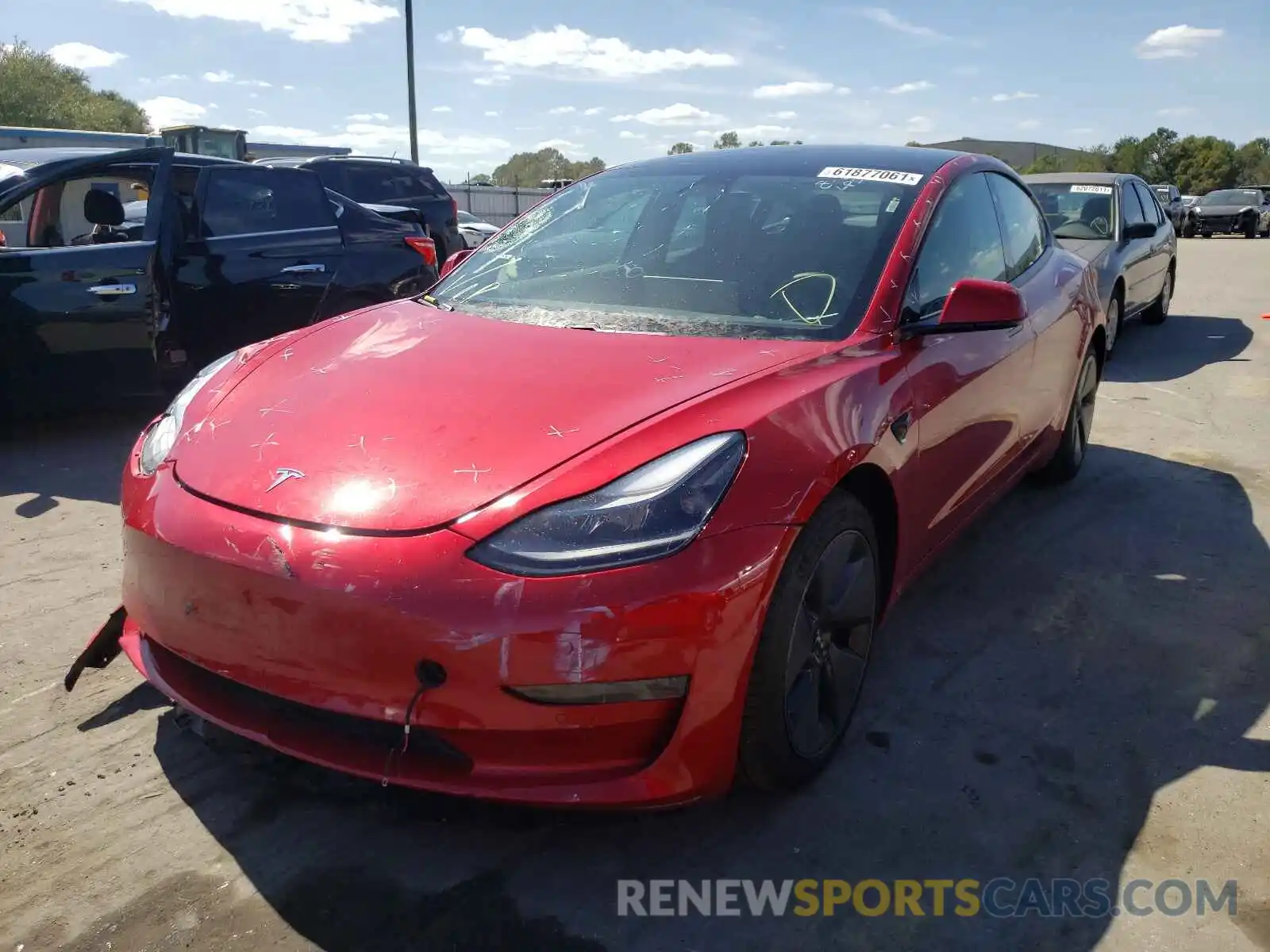 2 Фотография поврежденного автомобиля 5YJ3E1EB7MF924392 TESLA MODEL 3 2021