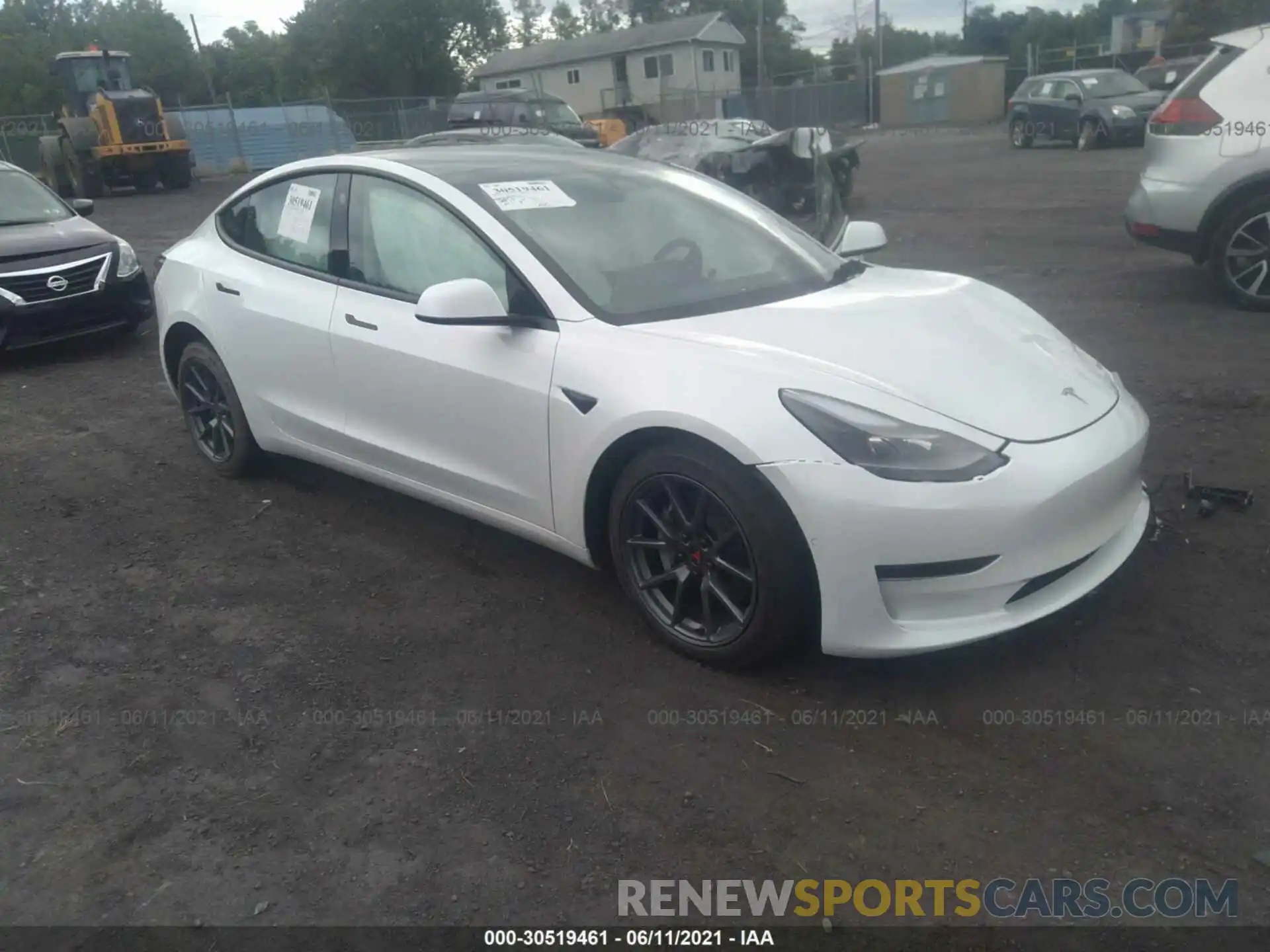 1 Photograph of a damaged car 5YJ3E1EB7MF960616 TESLA MODEL 3 2021