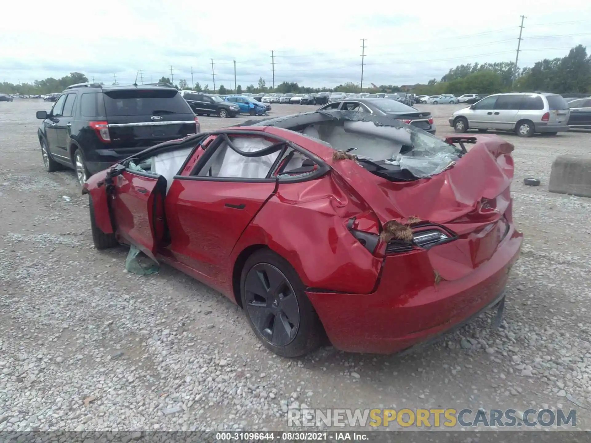 3 Photograph of a damaged car 5YJ3E1EB7MF960812 TESLA MODEL 3 2021