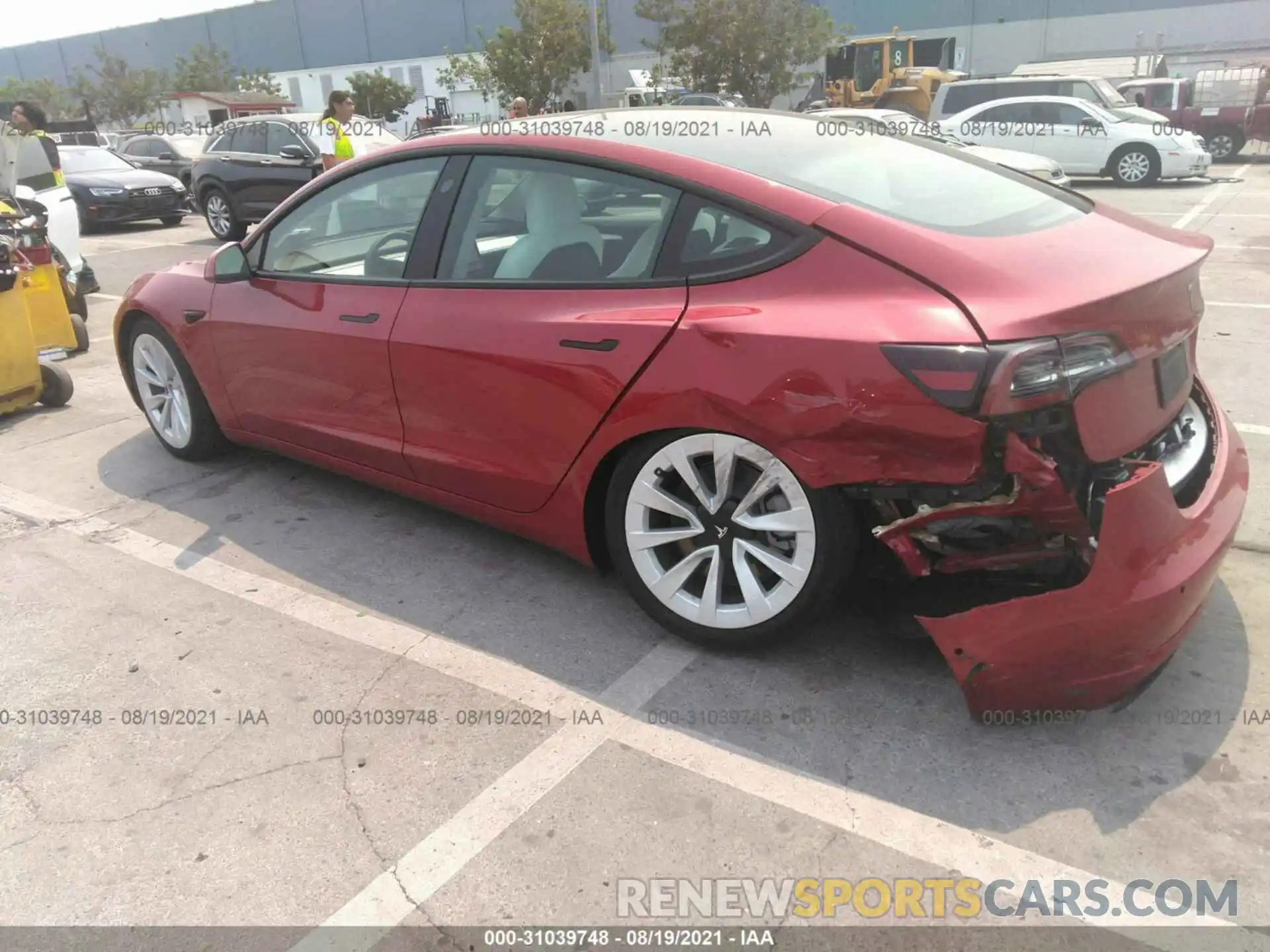 3 Photograph of a damaged car 5YJ3E1EB7MF975388 TESLA MODEL 3 2021