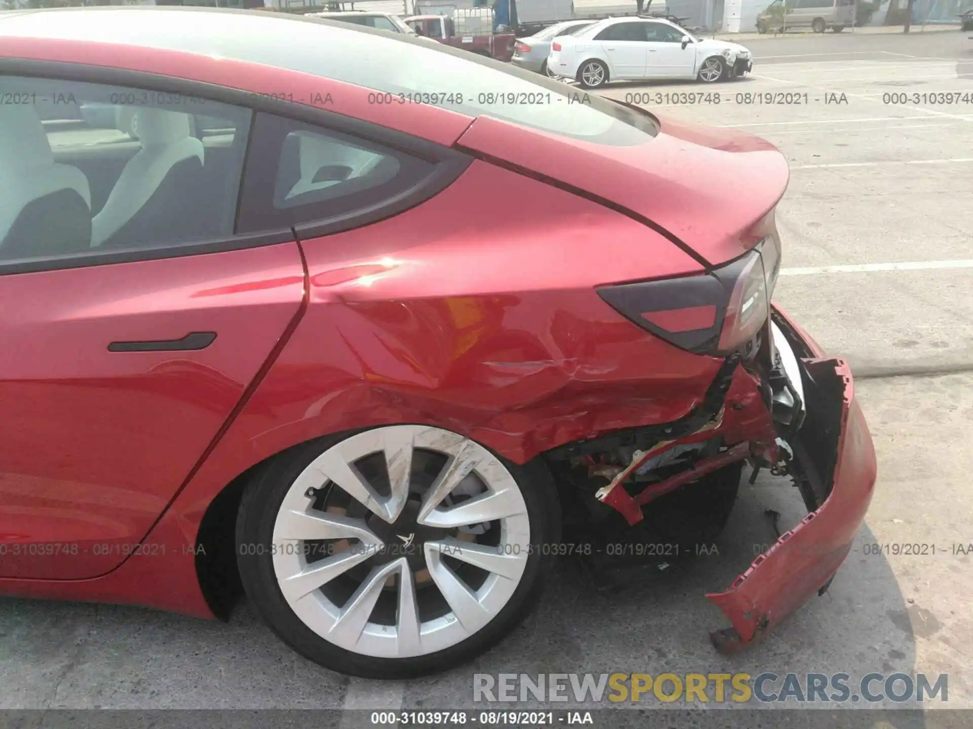 6 Photograph of a damaged car 5YJ3E1EB7MF975388 TESLA MODEL 3 2021