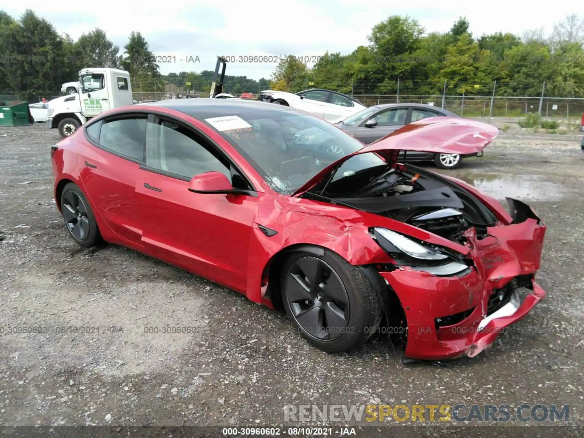 1 Photograph of a damaged car 5YJ3E1EB7MF979764 TESLA MODEL 3 2021