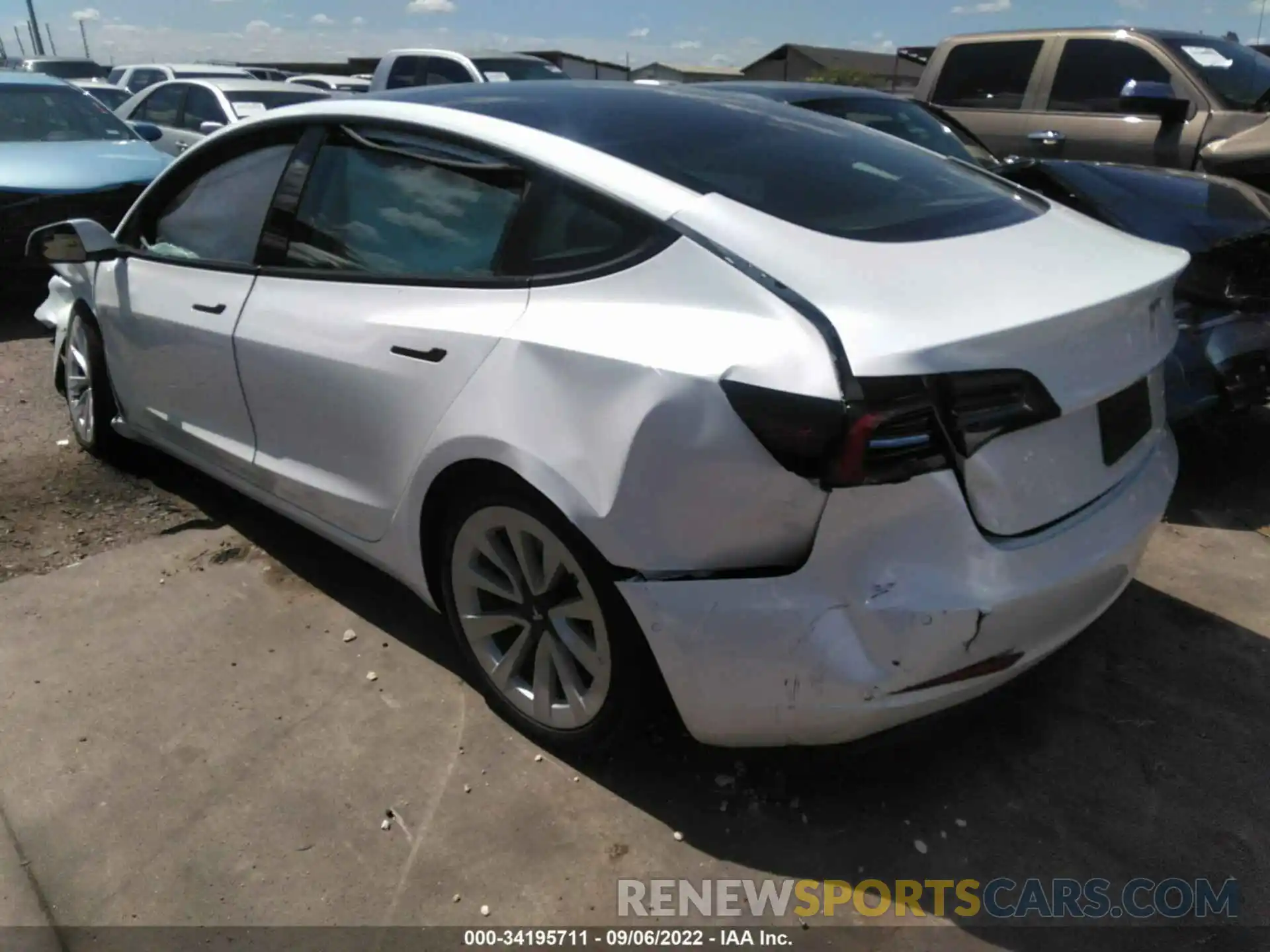 3 Photograph of a damaged car 5YJ3E1EB7MF990117 TESLA MODEL 3 2021