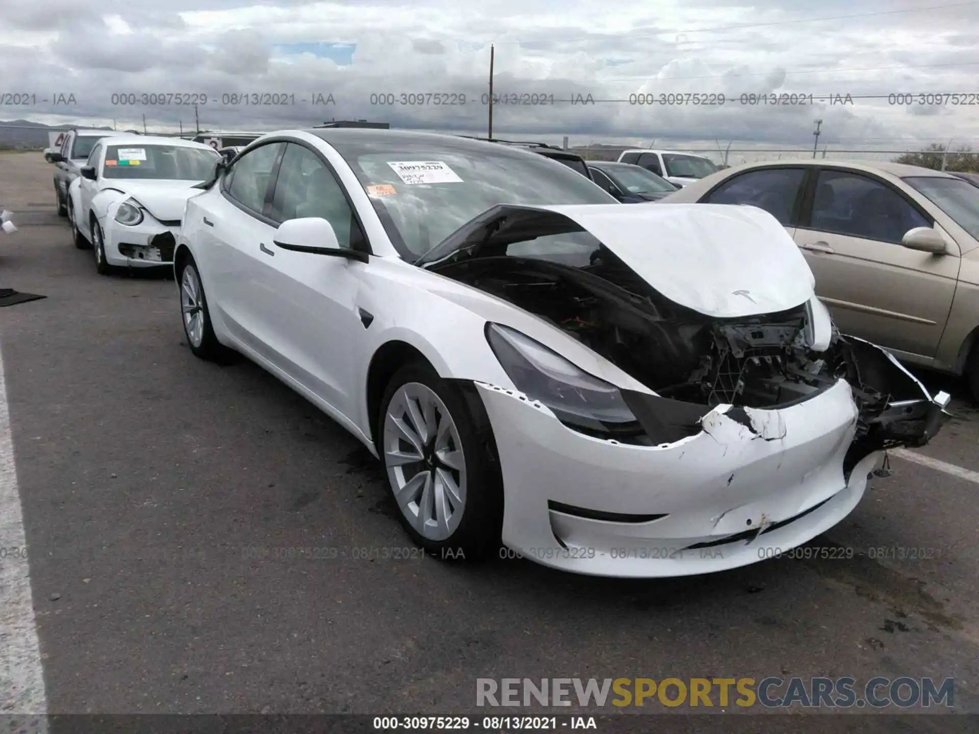 1 Photograph of a damaged car 5YJ3E1EB7MF990294 TESLA MODEL 3 2021