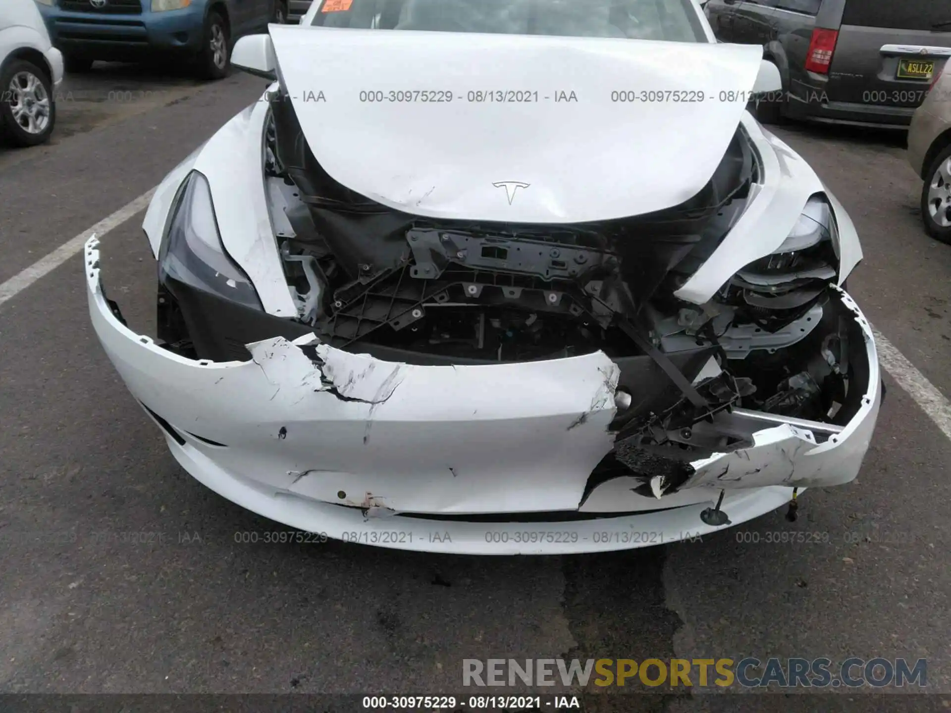 6 Photograph of a damaged car 5YJ3E1EB7MF990294 TESLA MODEL 3 2021