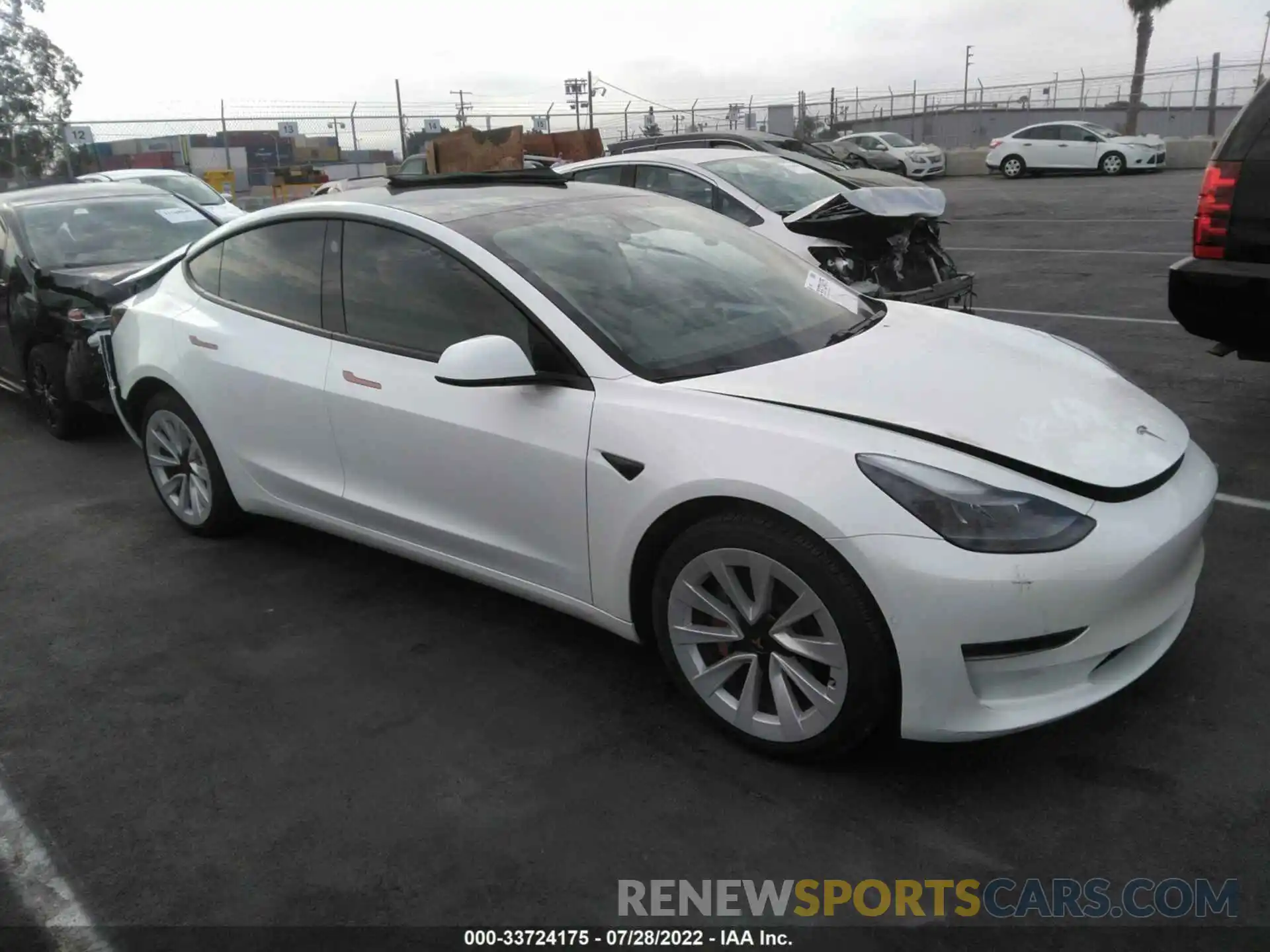 1 Photograph of a damaged car 5YJ3E1EB7MF990327 TESLA MODEL 3 2021