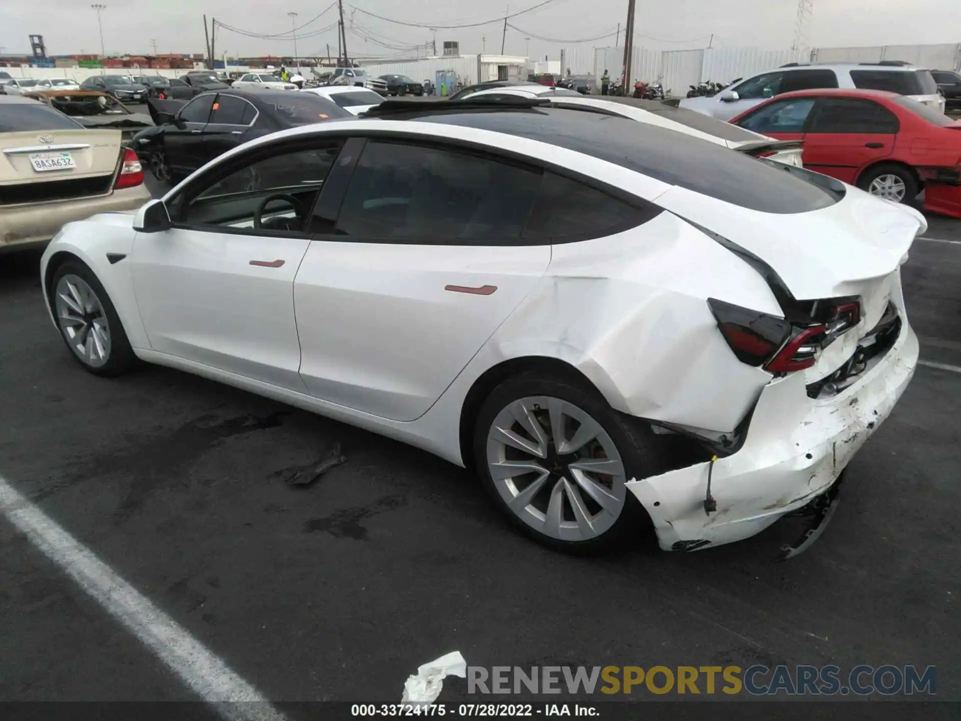 3 Photograph of a damaged car 5YJ3E1EB7MF990327 TESLA MODEL 3 2021