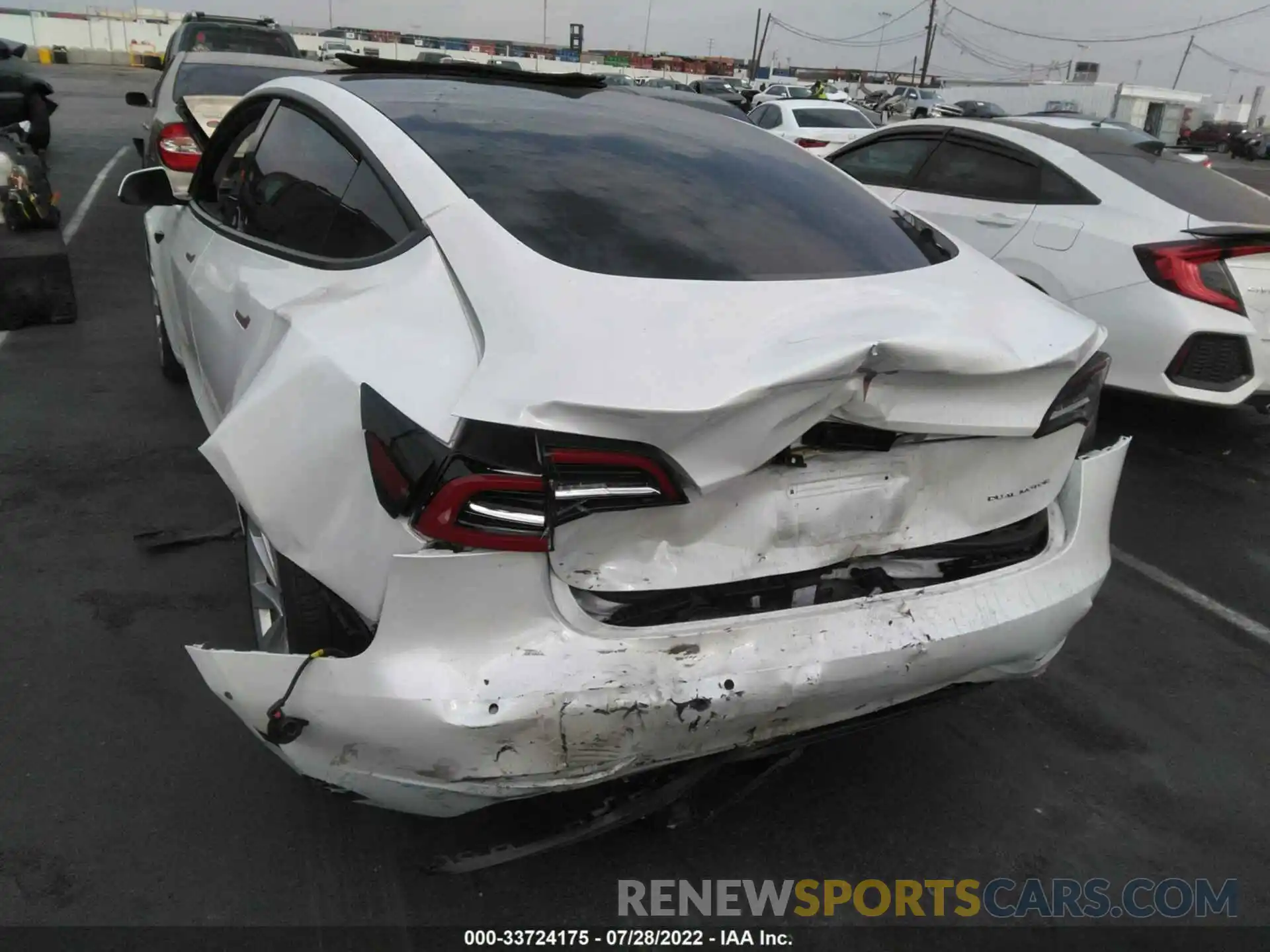 6 Photograph of a damaged car 5YJ3E1EB7MF990327 TESLA MODEL 3 2021