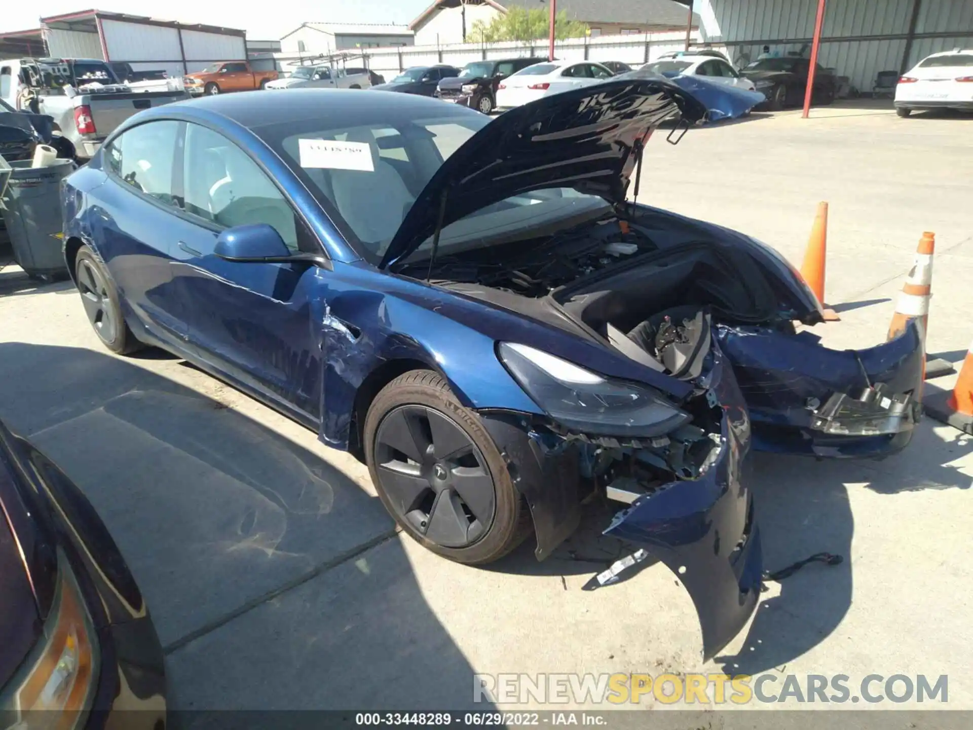 1 Photograph of a damaged car 5YJ3E1EB7MF992899 TESLA MODEL 3 2021