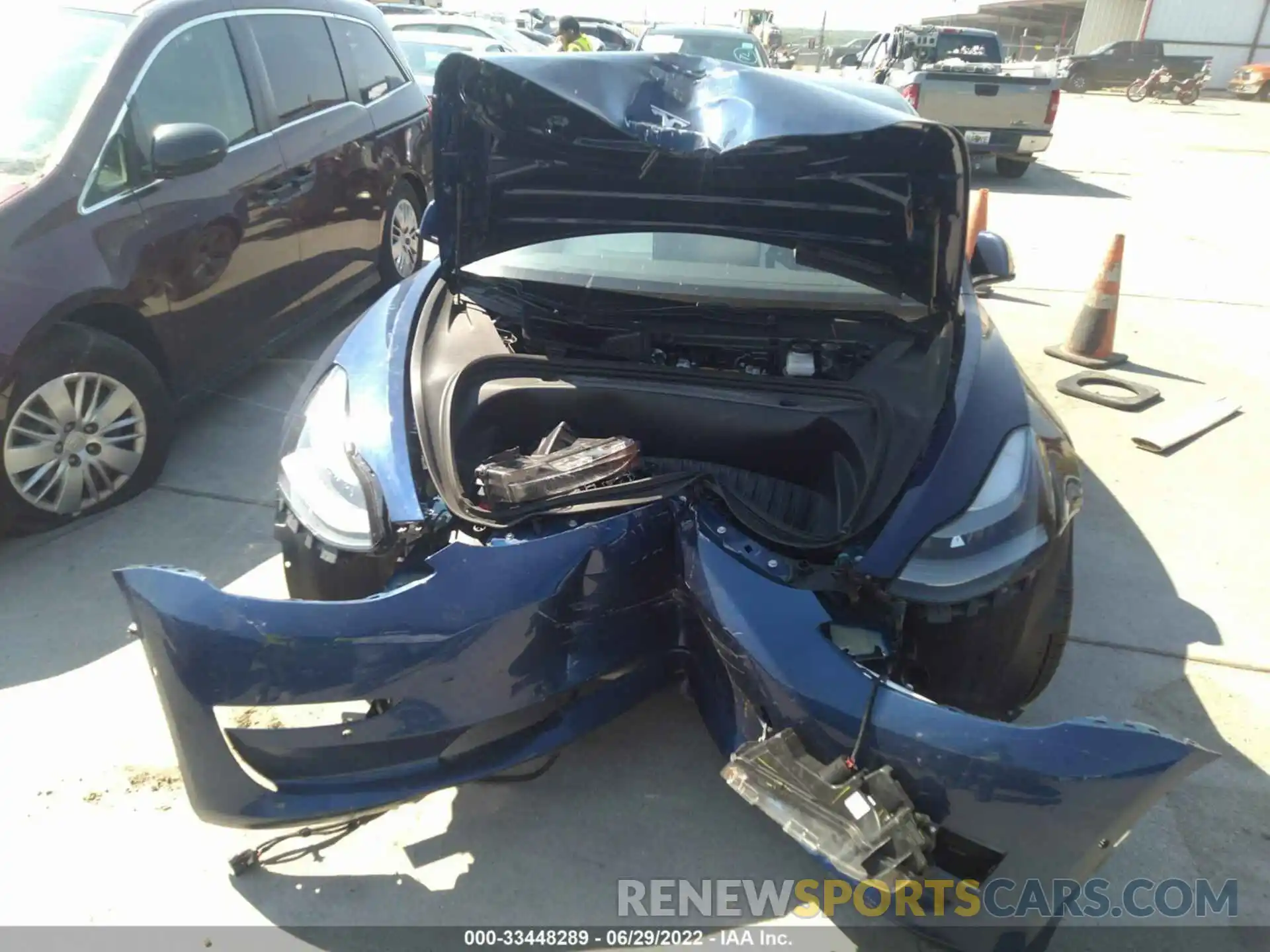 6 Photograph of a damaged car 5YJ3E1EB7MF992899 TESLA MODEL 3 2021