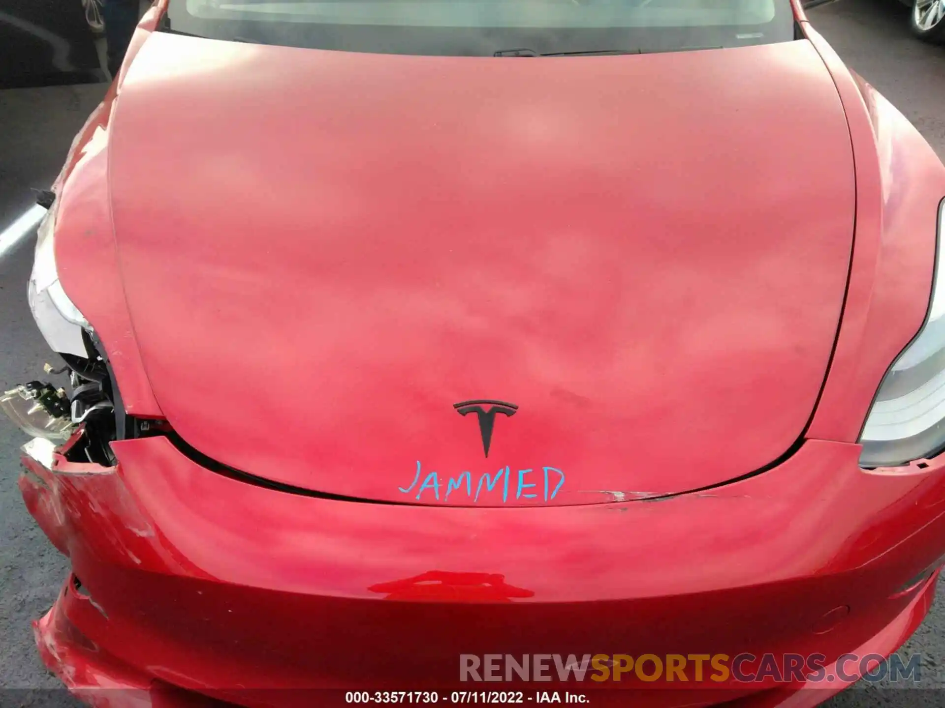 10 Photograph of a damaged car 5YJ3E1EB8MF002844 TESLA MODEL 3 2021