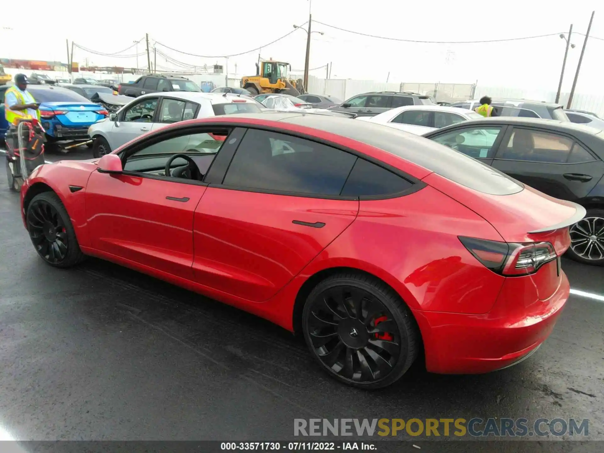 3 Photograph of a damaged car 5YJ3E1EB8MF002844 TESLA MODEL 3 2021