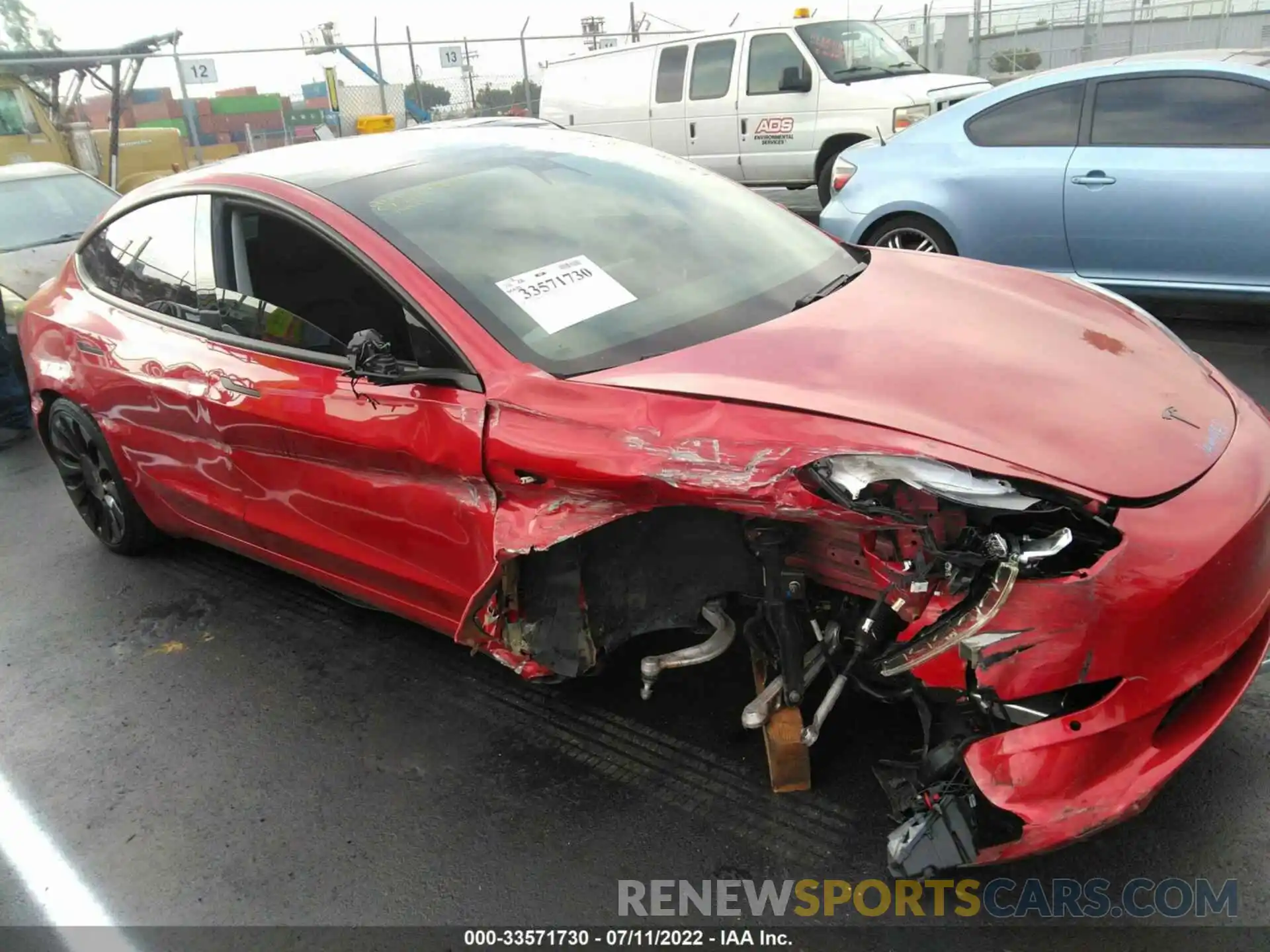 6 Photograph of a damaged car 5YJ3E1EB8MF002844 TESLA MODEL 3 2021