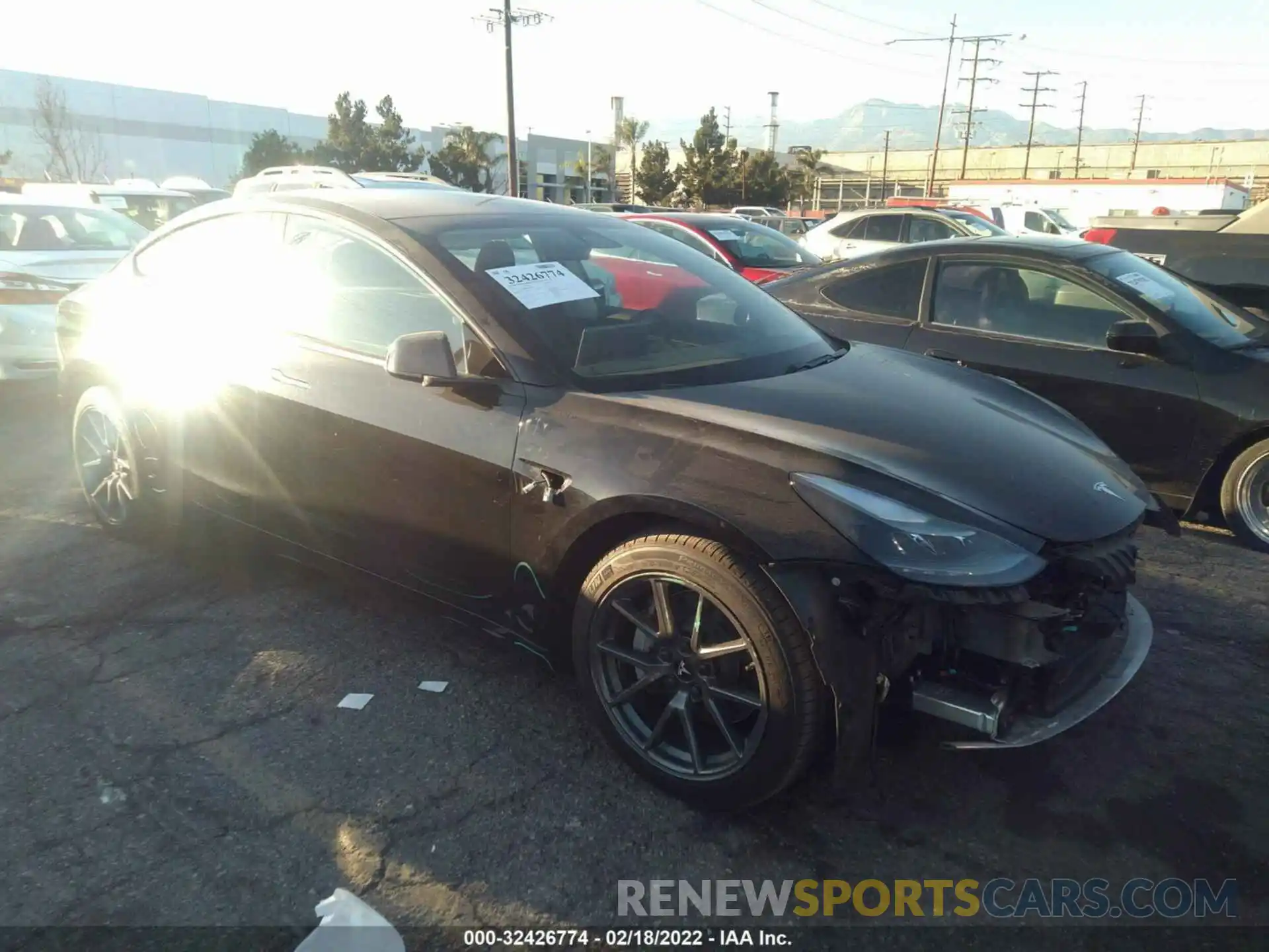 1 Photograph of a damaged car 5YJ3E1EB8MF003847 TESLA MODEL 3 2021