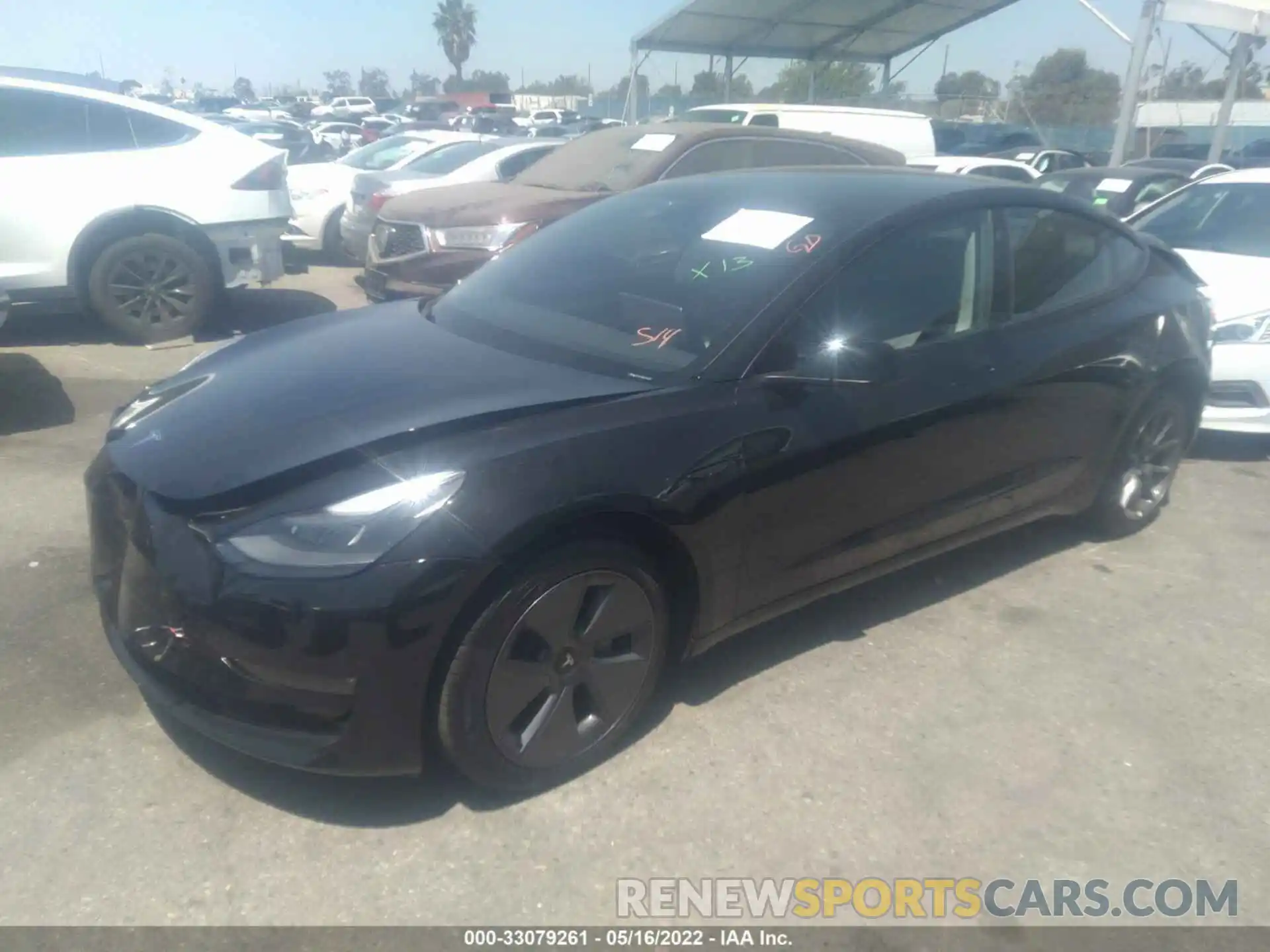 2 Photograph of a damaged car 5YJ3E1EB8MF014783 TESLA MODEL 3 2021